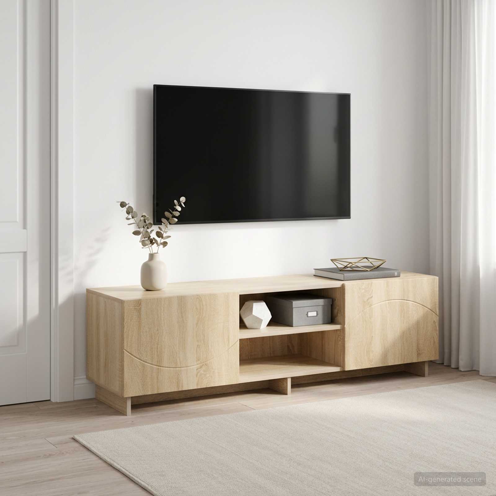 TV Stand 140 x 34.5 x 40 cm Sonoma Oak Engineered Wood