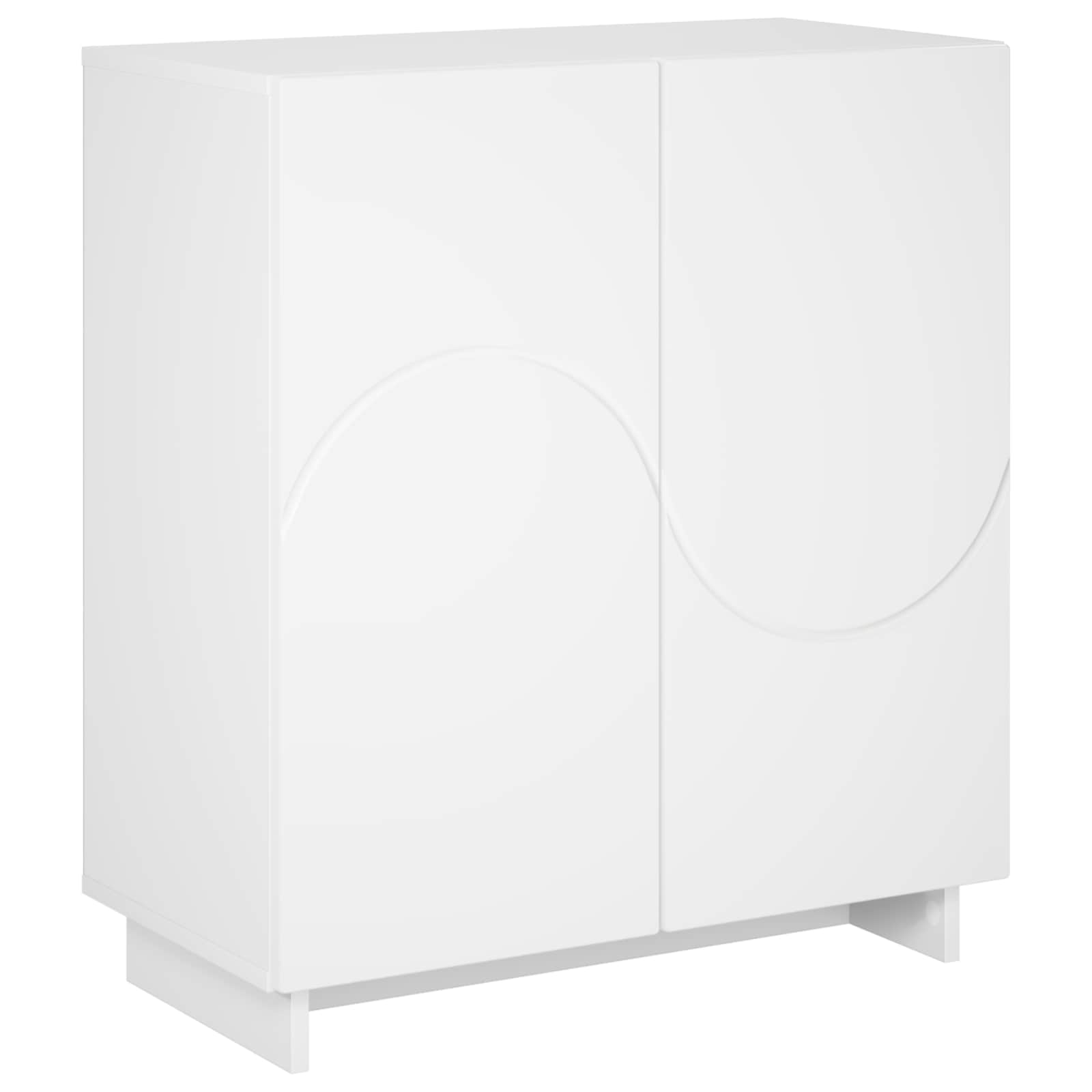 Sideboard White 67 x 34.5 x 75 cm Engineered wood