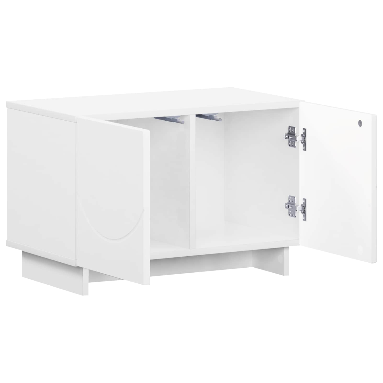 TV Stand 60 x 34.5 x 40 cm White Engineered Wood