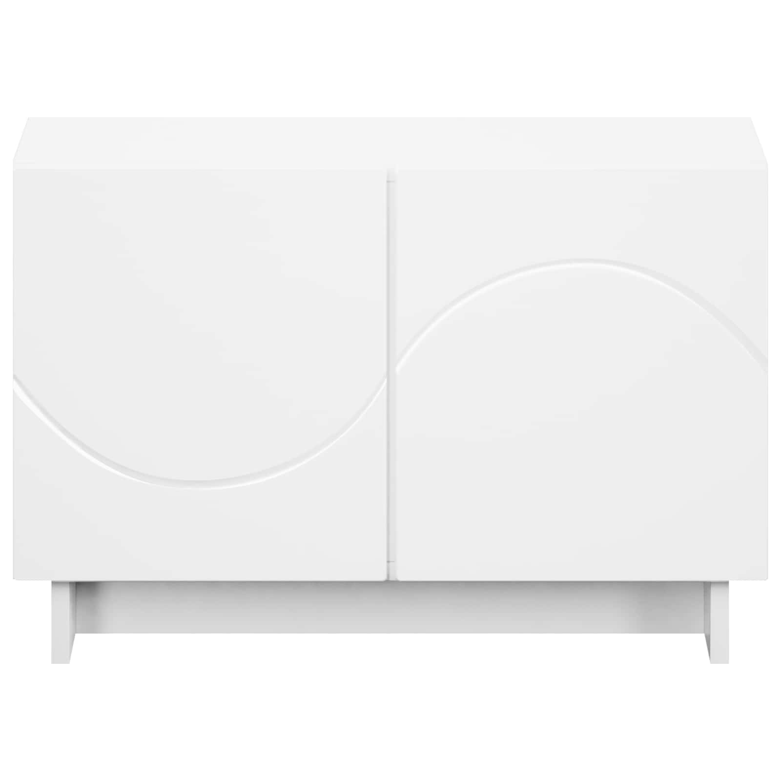 TV Stand 60 x 34.5 x 40 cm White Engineered Wood