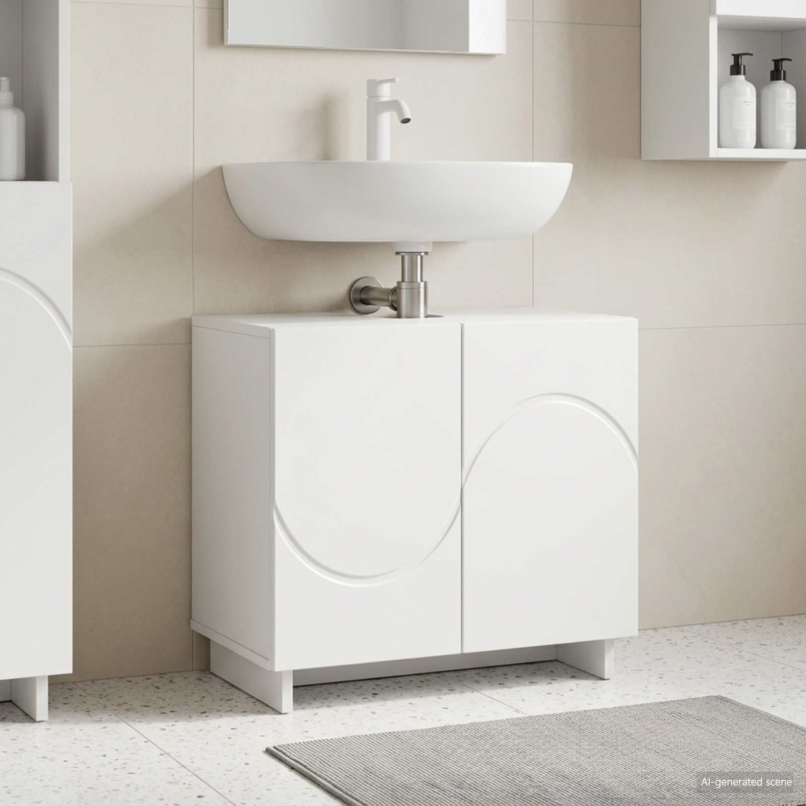 Bathroom cabinet White 60 x 41 x 58 cm Engineered Wood