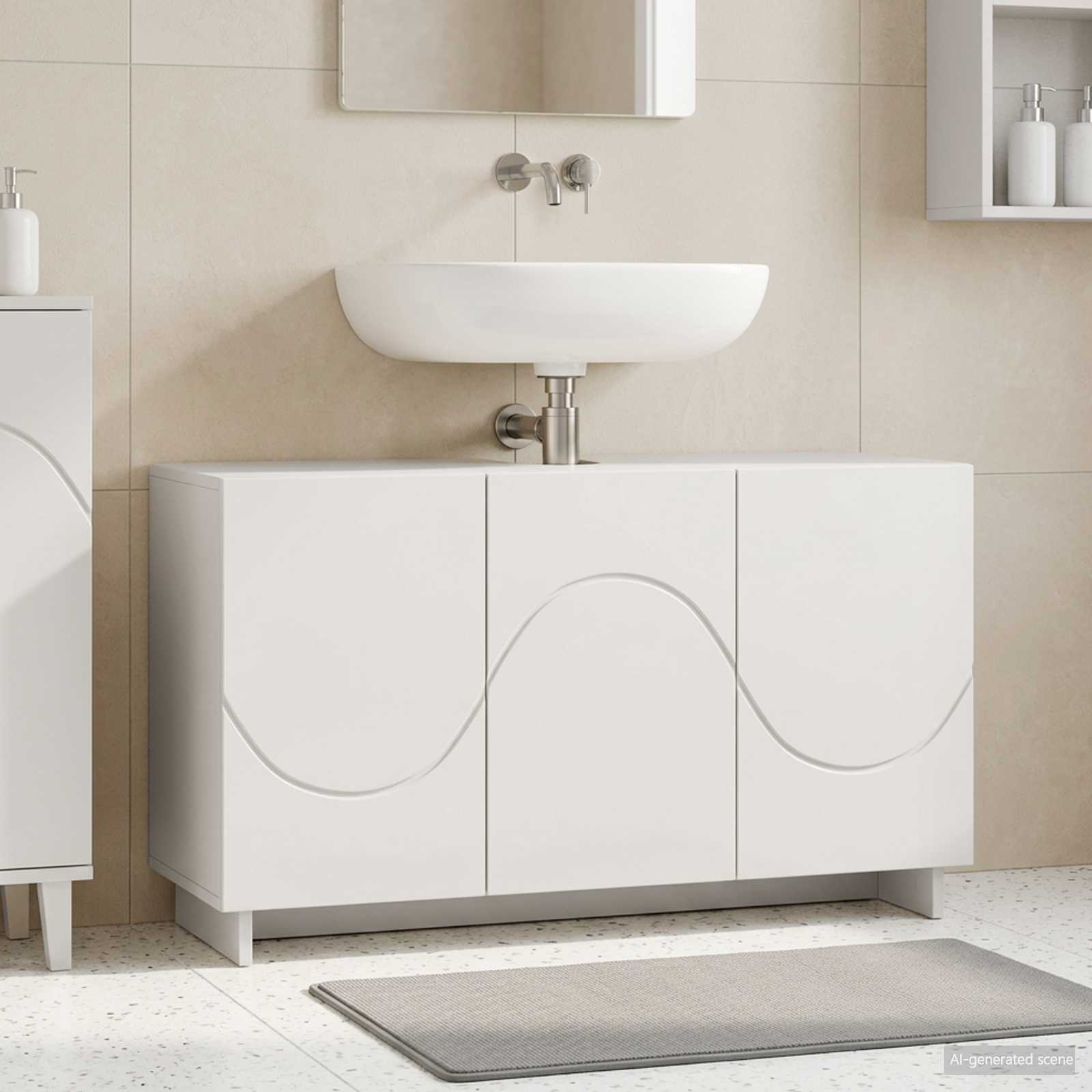 Bathroom cabinet White 101 x 41 x 58 cm Engineered wood
