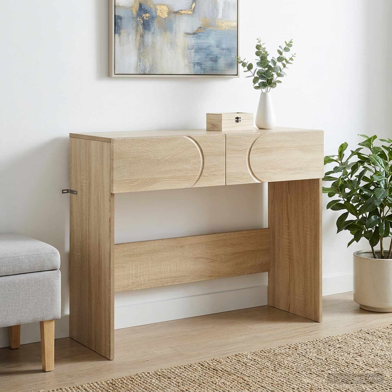 Console Table Sonoma Oak 96.5 x 38 x 75 cm Engineered Wood