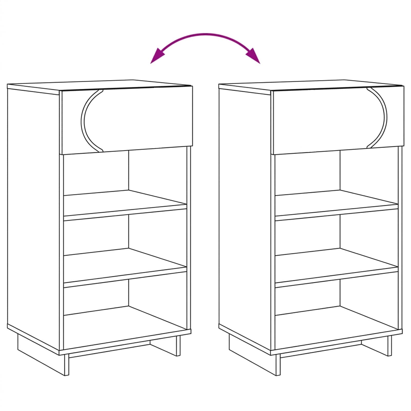 Shoe Cabinet 48 x 38 x 87.5 cm Engineered Wood White