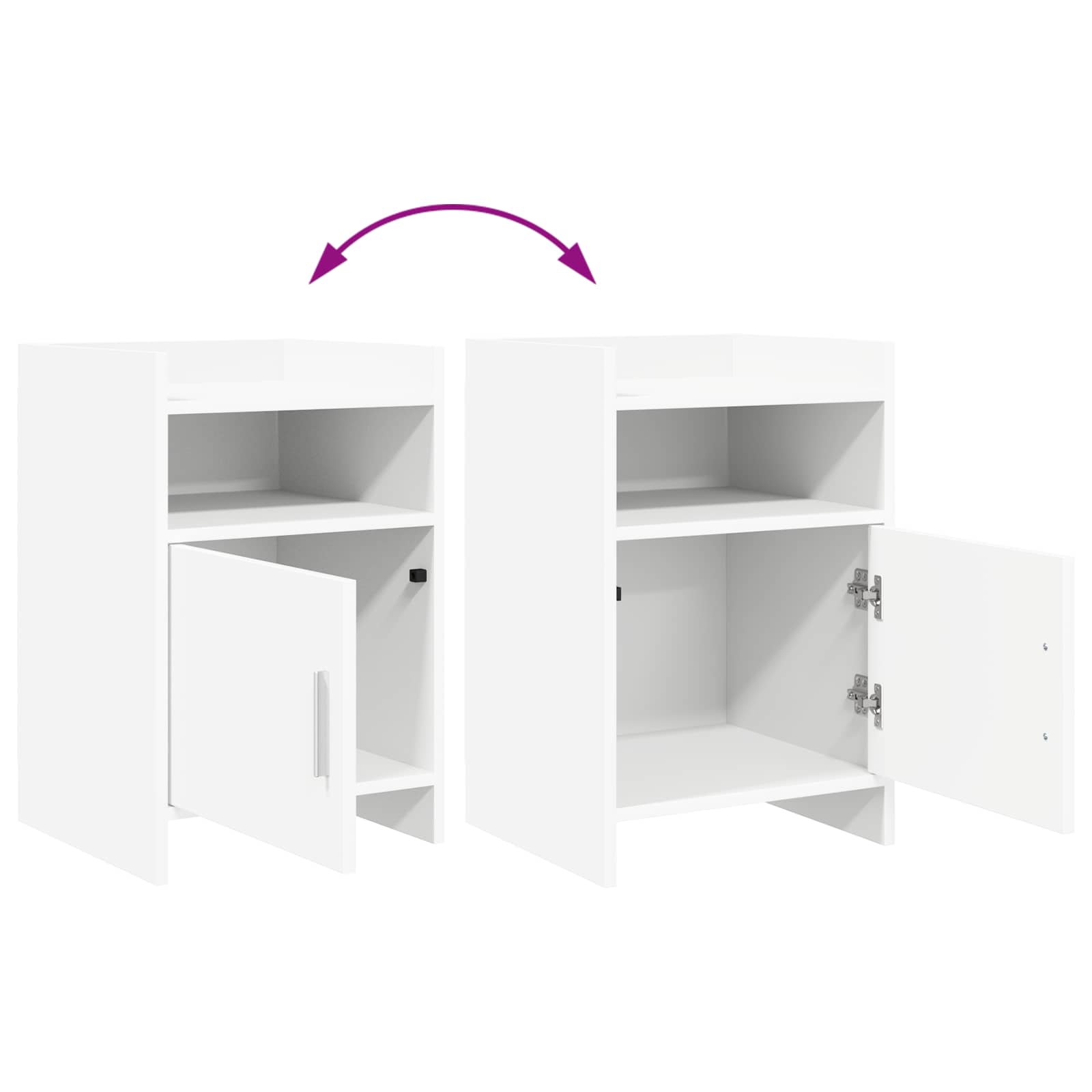 Bedside Tables White 40 x 36 x 60 cm Engineered Wood
