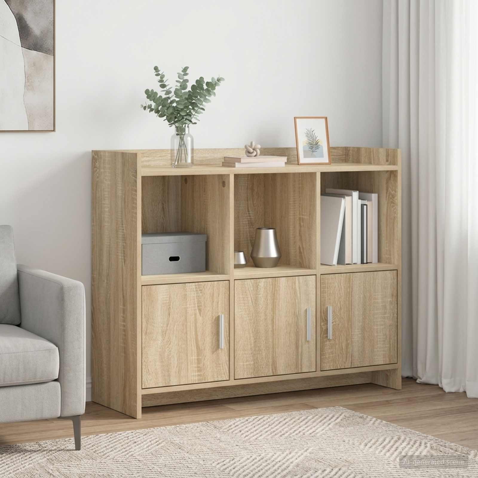 Sideboard Sonoma Oak 98.5 x 33 x 80 cm Engineered Wood