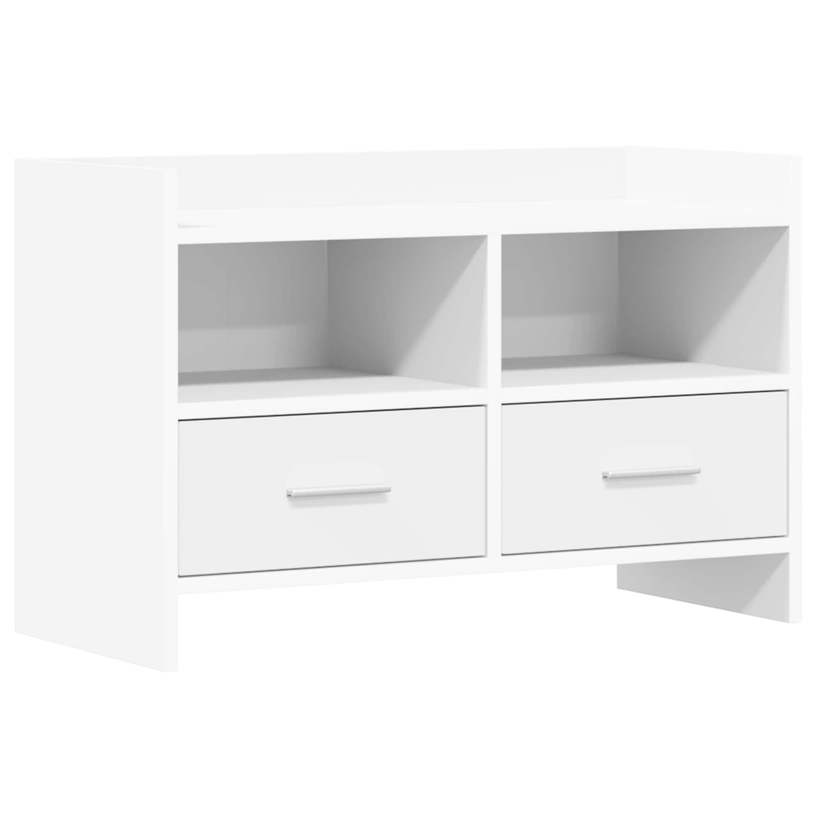 TV Cabinet 71.5 x 33 x 47 cm White Engineered Wood