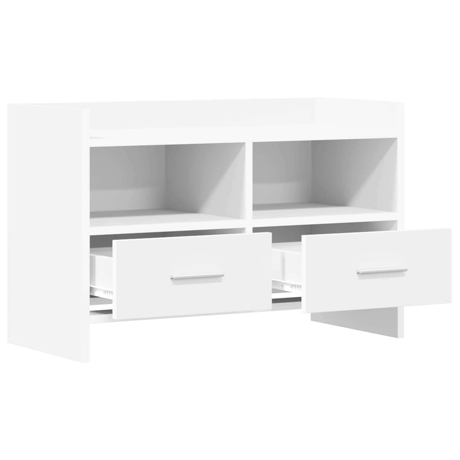 TV Cabinet 71.5 x 33 x 47 cm White Engineered Wood