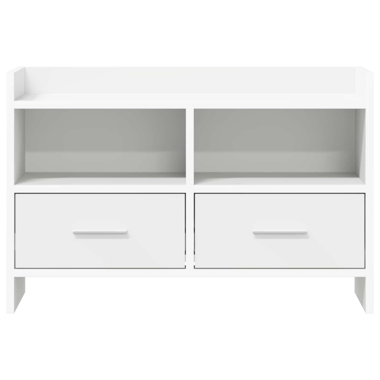 TV Cabinet 71.5 x 33 x 47 cm White Engineered Wood