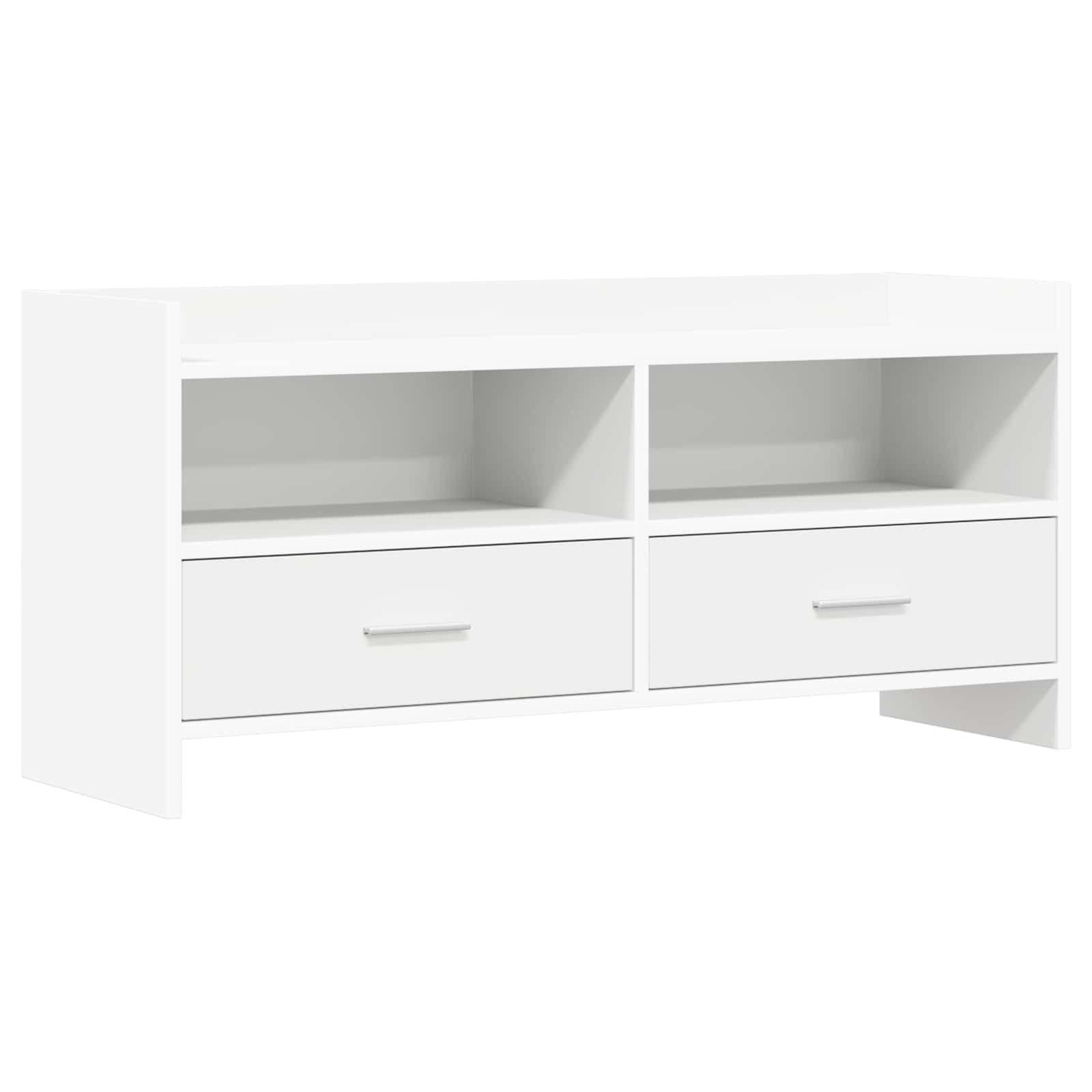 TV Cabinet 100 x 33 x 47 cm White Engineered Wood