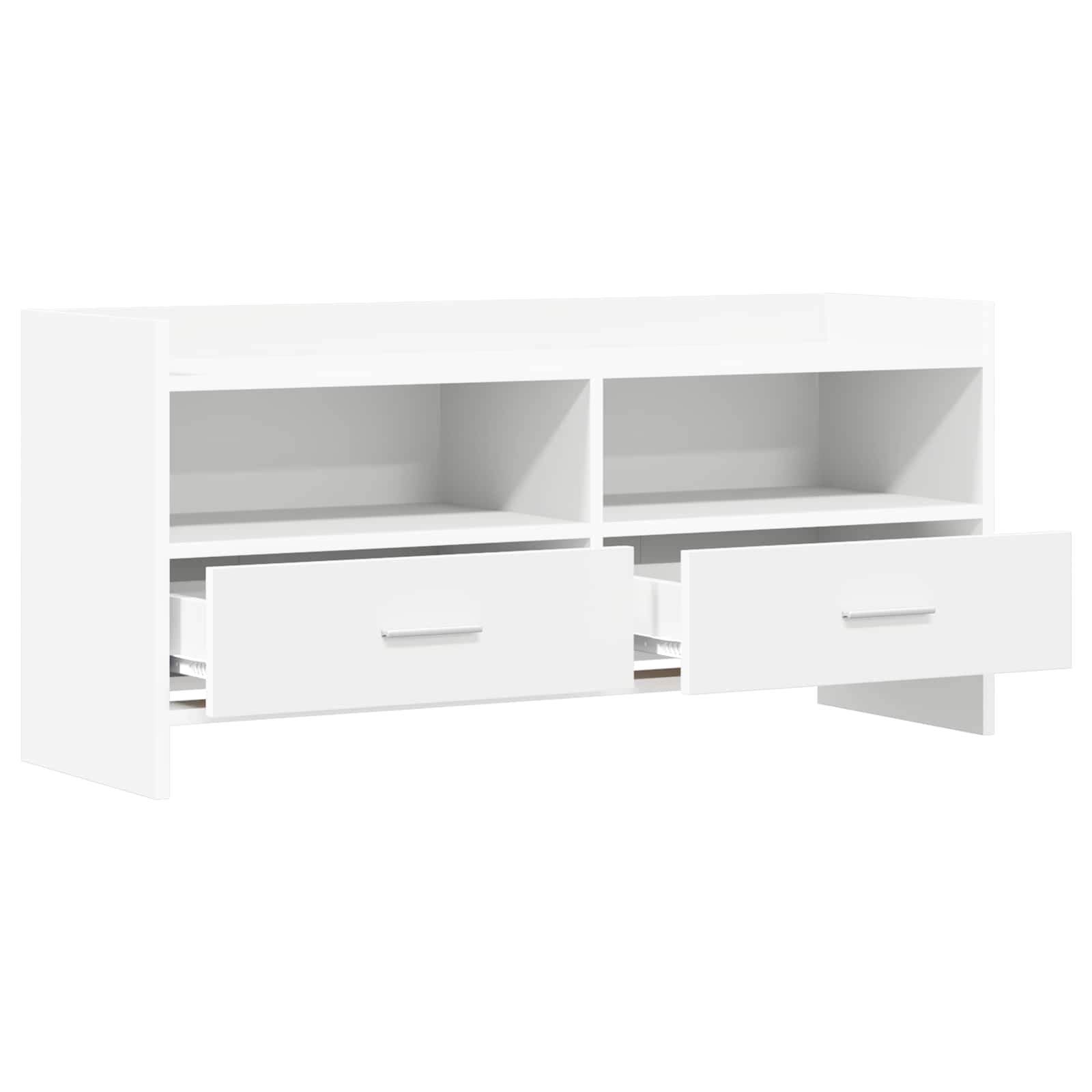 TV Cabinet 100 x 33 x 47 cm White Engineered Wood