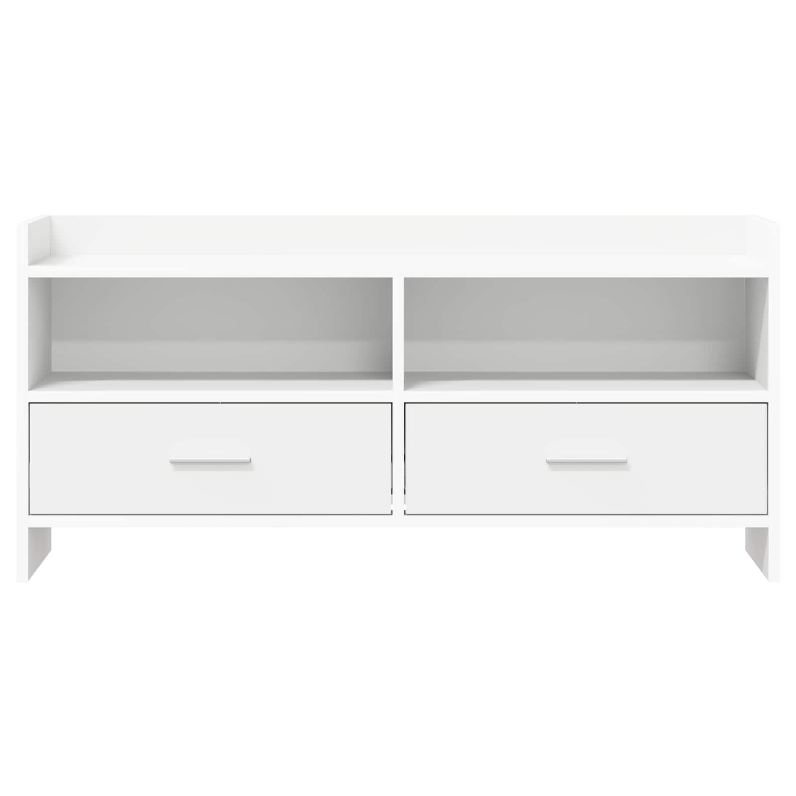 TV Cabinet 100 x 33 x 47 cm White Engineered Wood