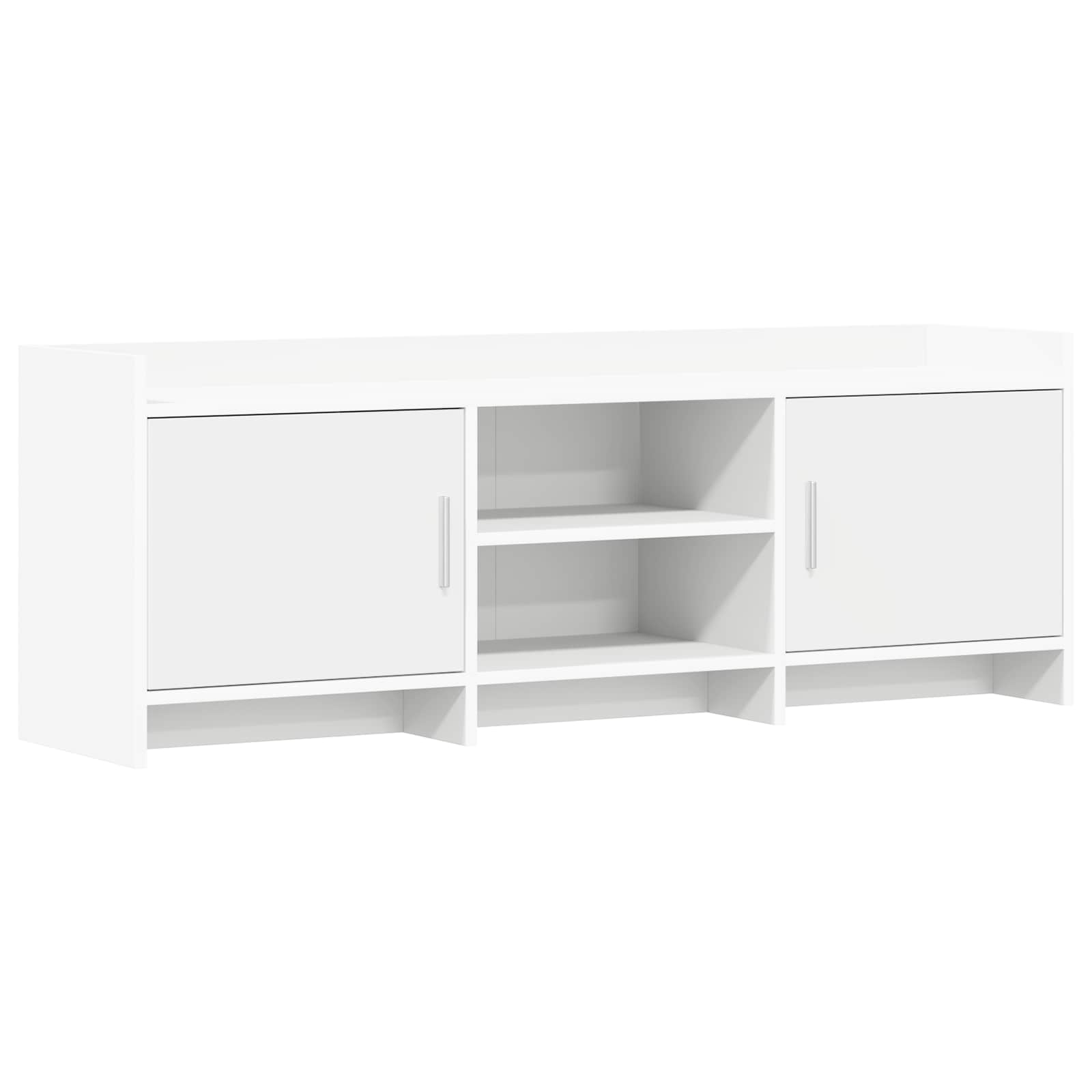 TV Cabinet 130 x 33 x 47 cm White Engineered Wood