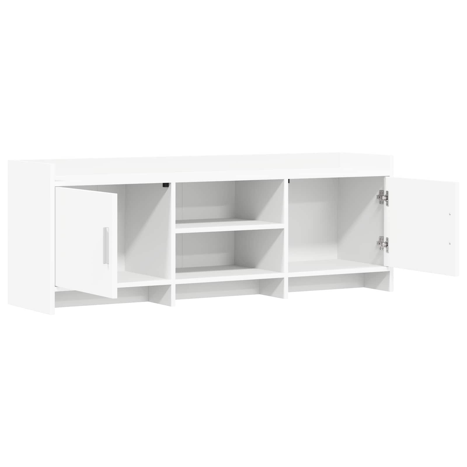 TV Cabinet 130 x 33 x 47 cm White Engineered Wood