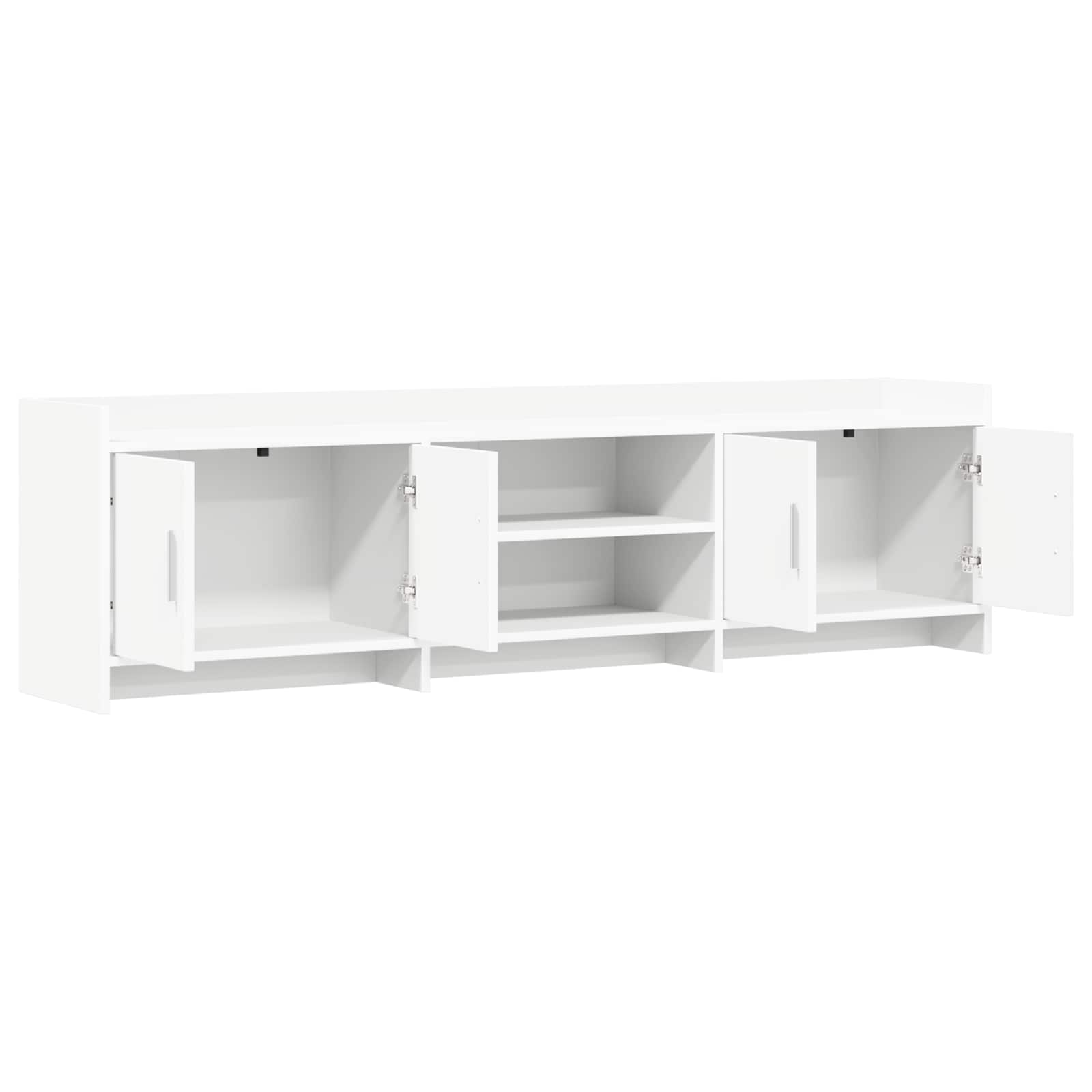 TV Cabinet 168 x 33 x 47 cm White Engineered Wood