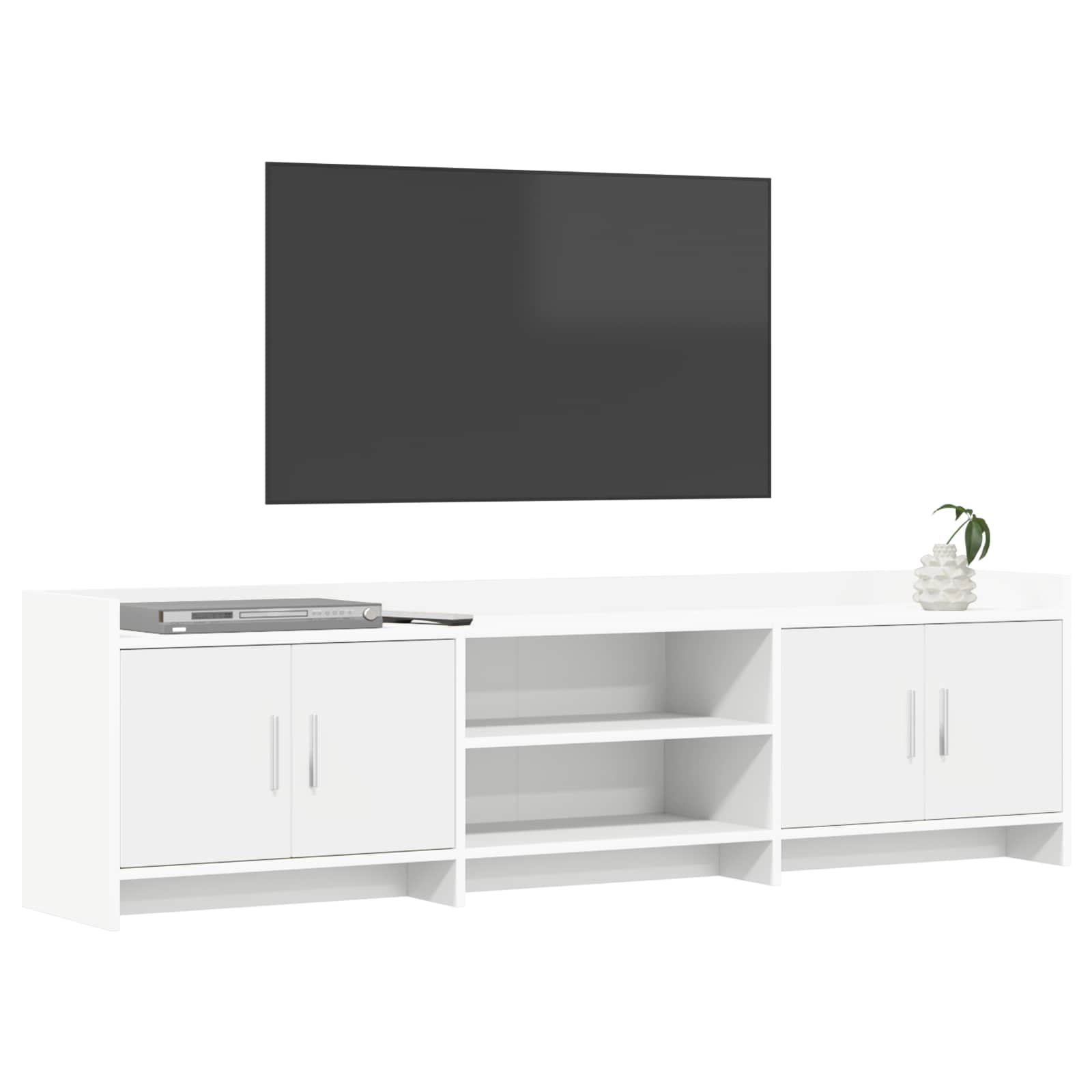 TV Cabinet 168 x 33 x 47 cm White Engineered Wood