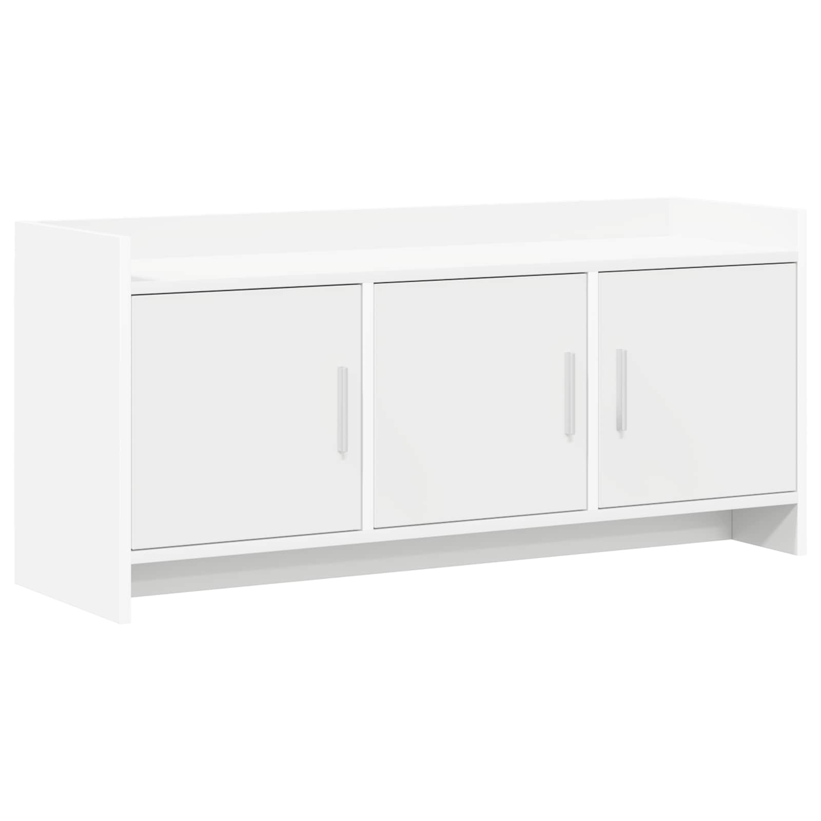 TV Cabinet 102 x 33 x 47 cm White Engineered Wood