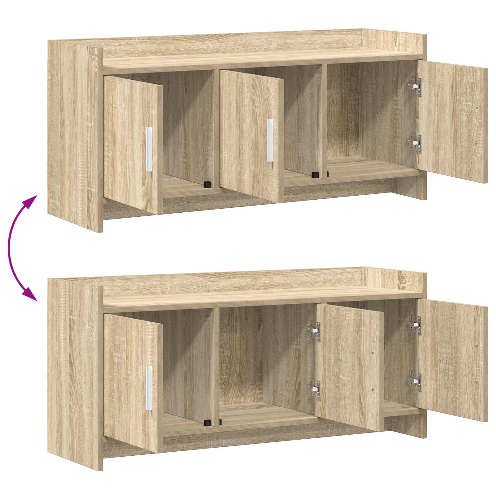TV Cabinet 102 x 33 x 47 cm Sonoma Oak Engineered Wood