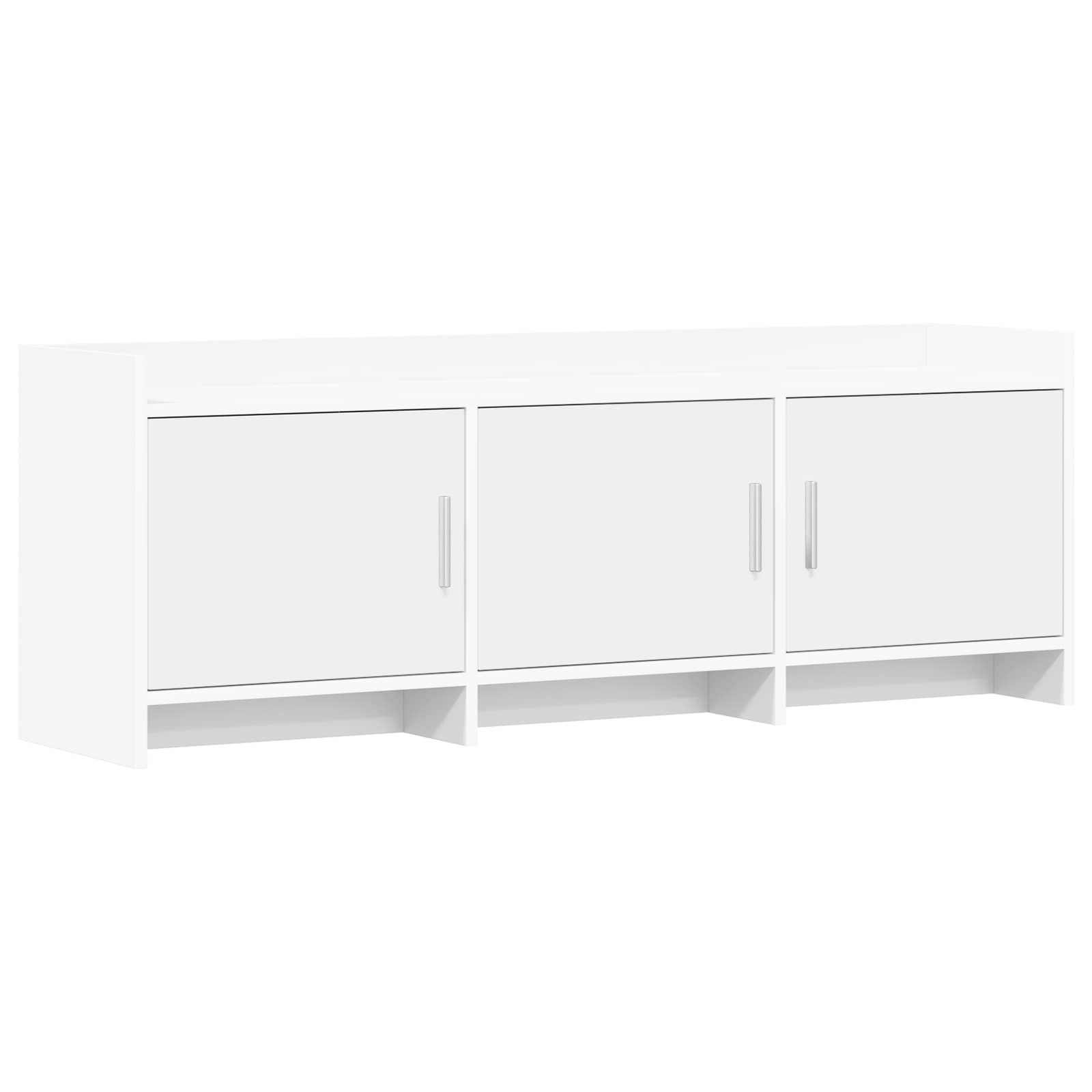 TV Cabinet 130 x 33 x 47 cm White Engineered Wood