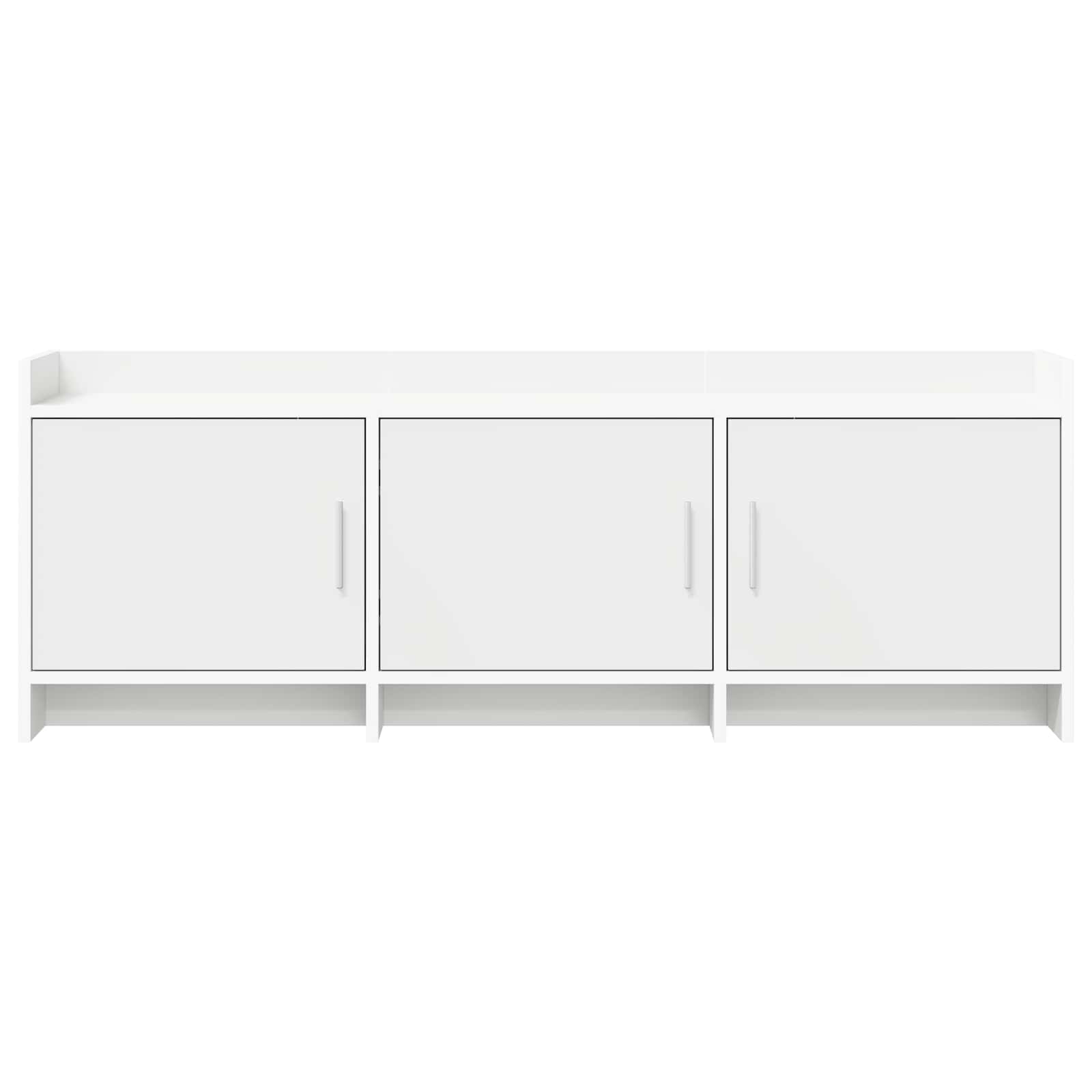 TV Cabinet 130 x 33 x 47 cm White Engineered Wood