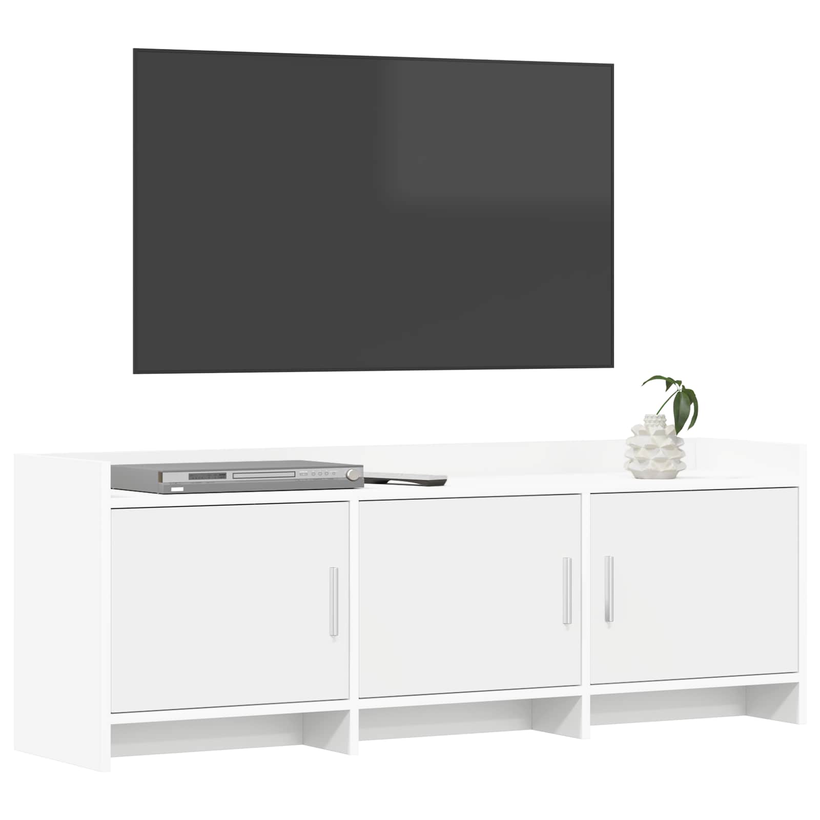 TV Cabinet 130 x 33 x 47 cm White Engineered Wood