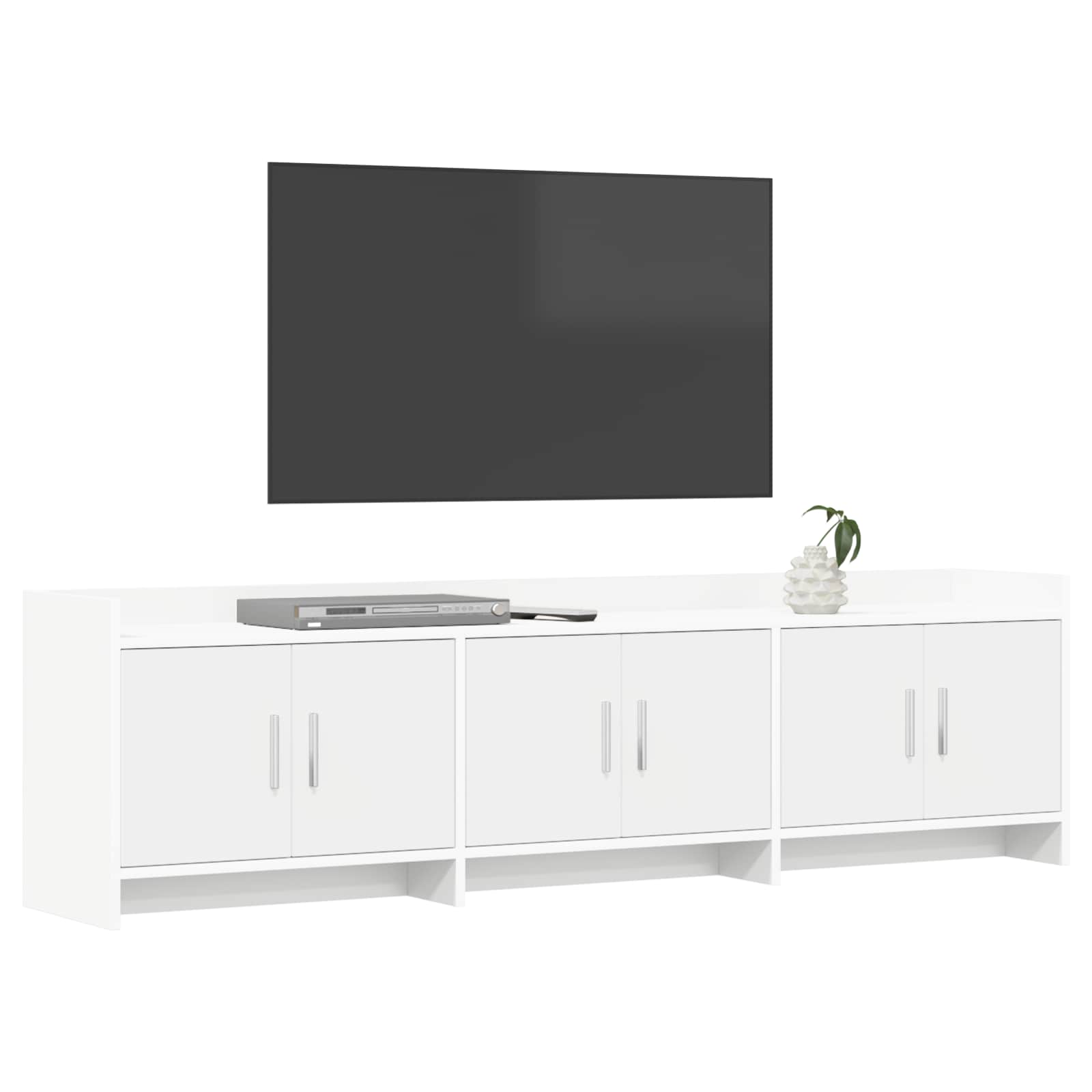 TV Cabinet 168 x 33 x 47 cm White Engineered Wood