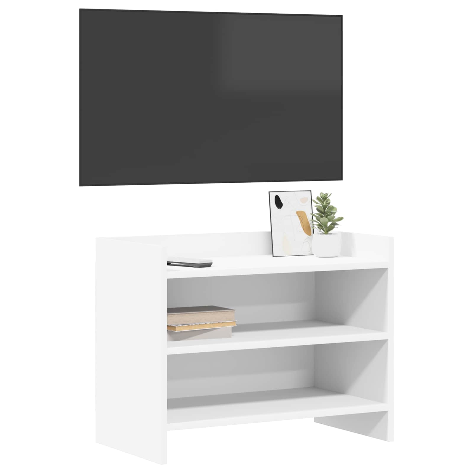 TV Cabinet 60 x 33 x 47 cm White Engineered Wood