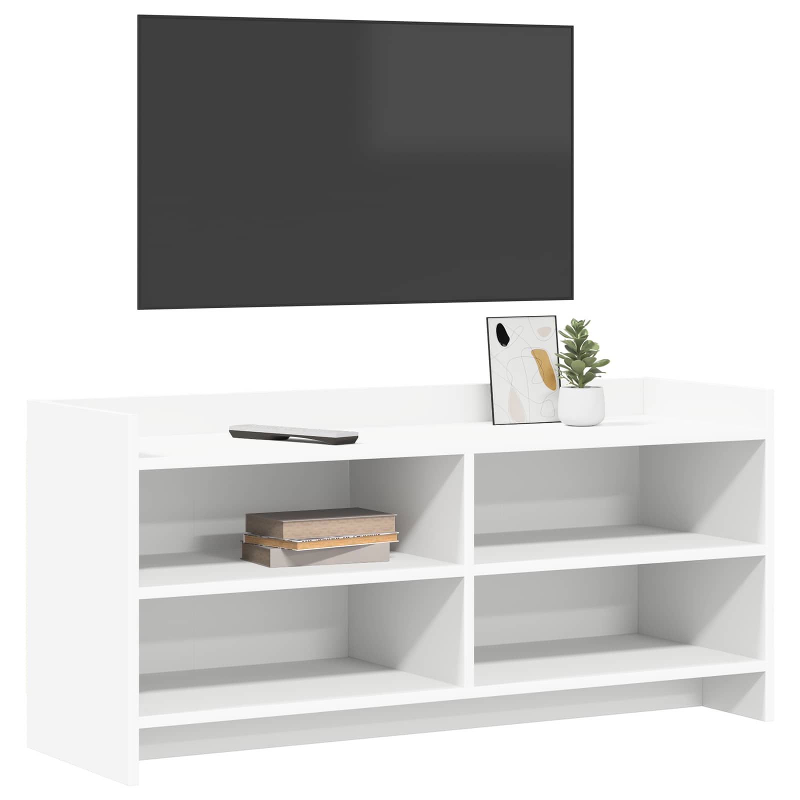 TV Cabinet 100 x 33 x 47 cm White Engineered Wood