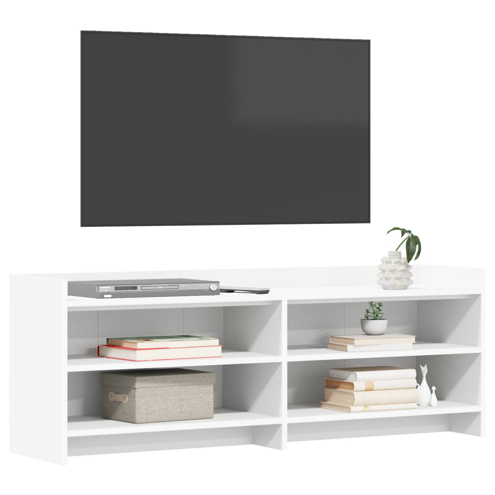 TV Cabinet 135 x 33 x 47 cm White Engineered Wood