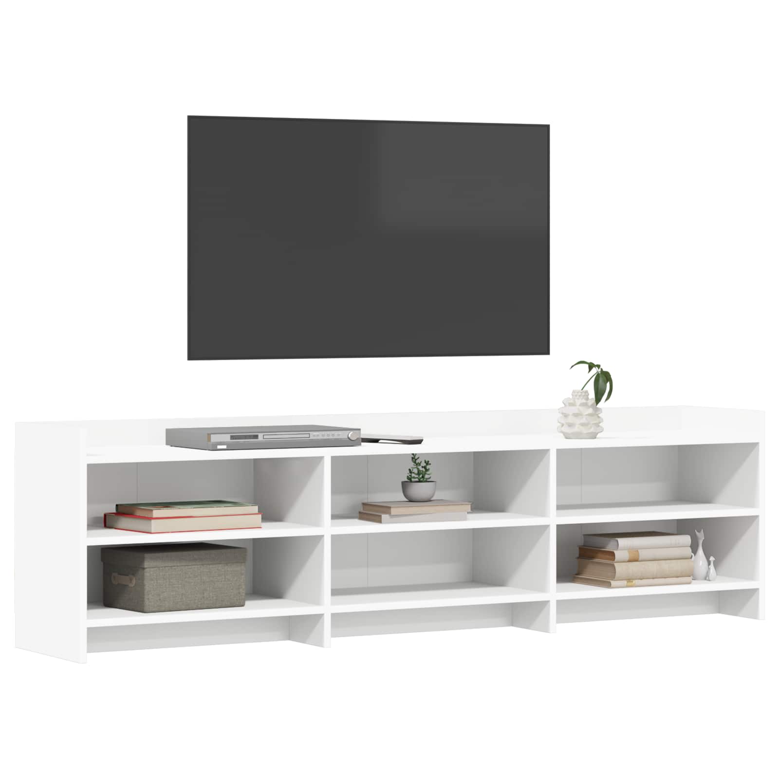 TV Cabinet 168 x 33 x 47 cm White Engineered Wood