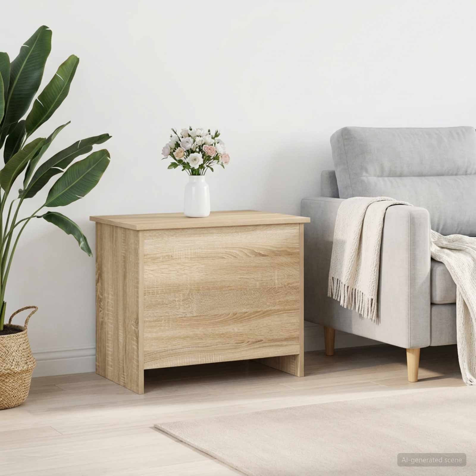 Storage Chest Sonoma Oak 60 x 40 x 50 cm Engineered Wood