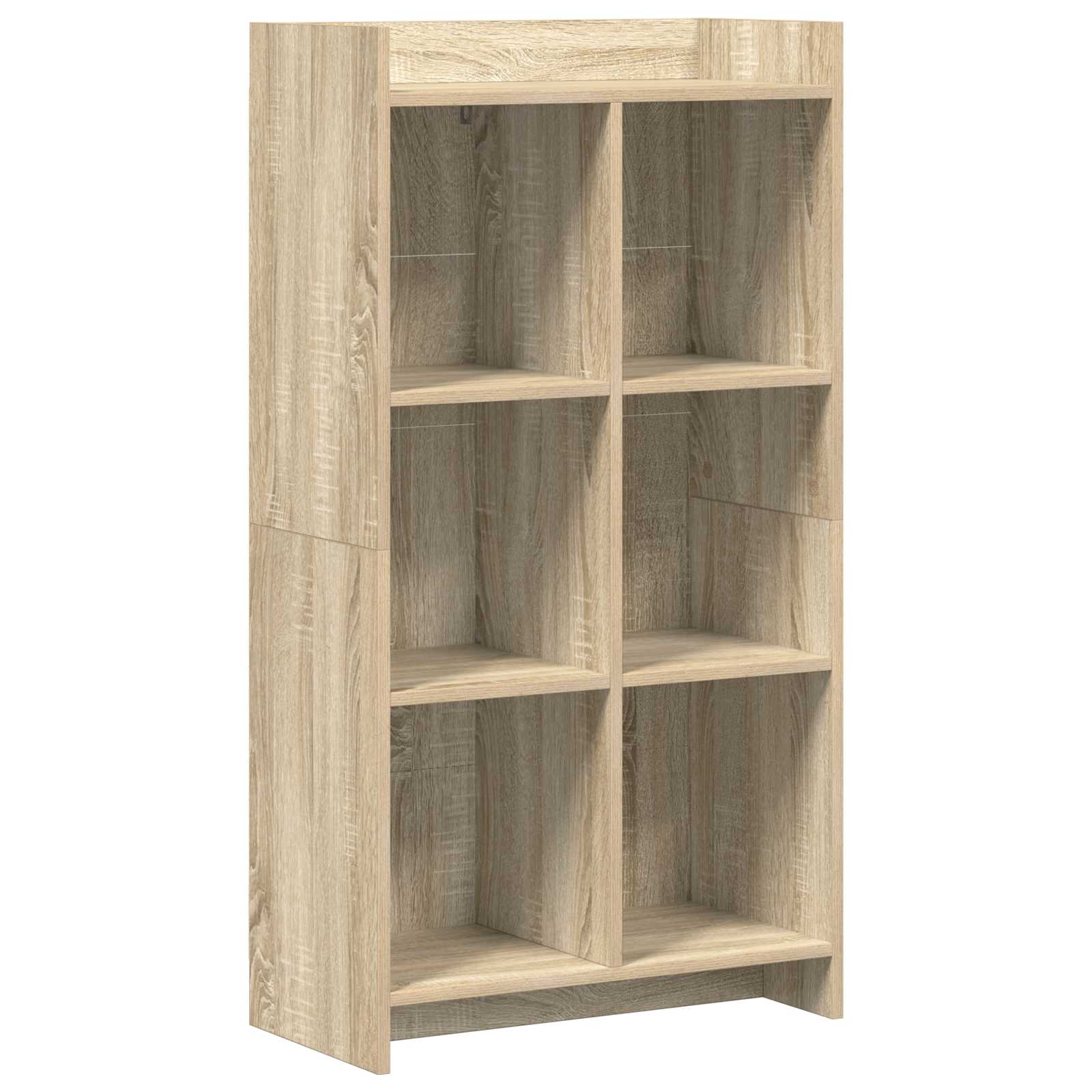 Bookcase Sonoma Oak 59 x 30 x 111 cm Engineered Wood