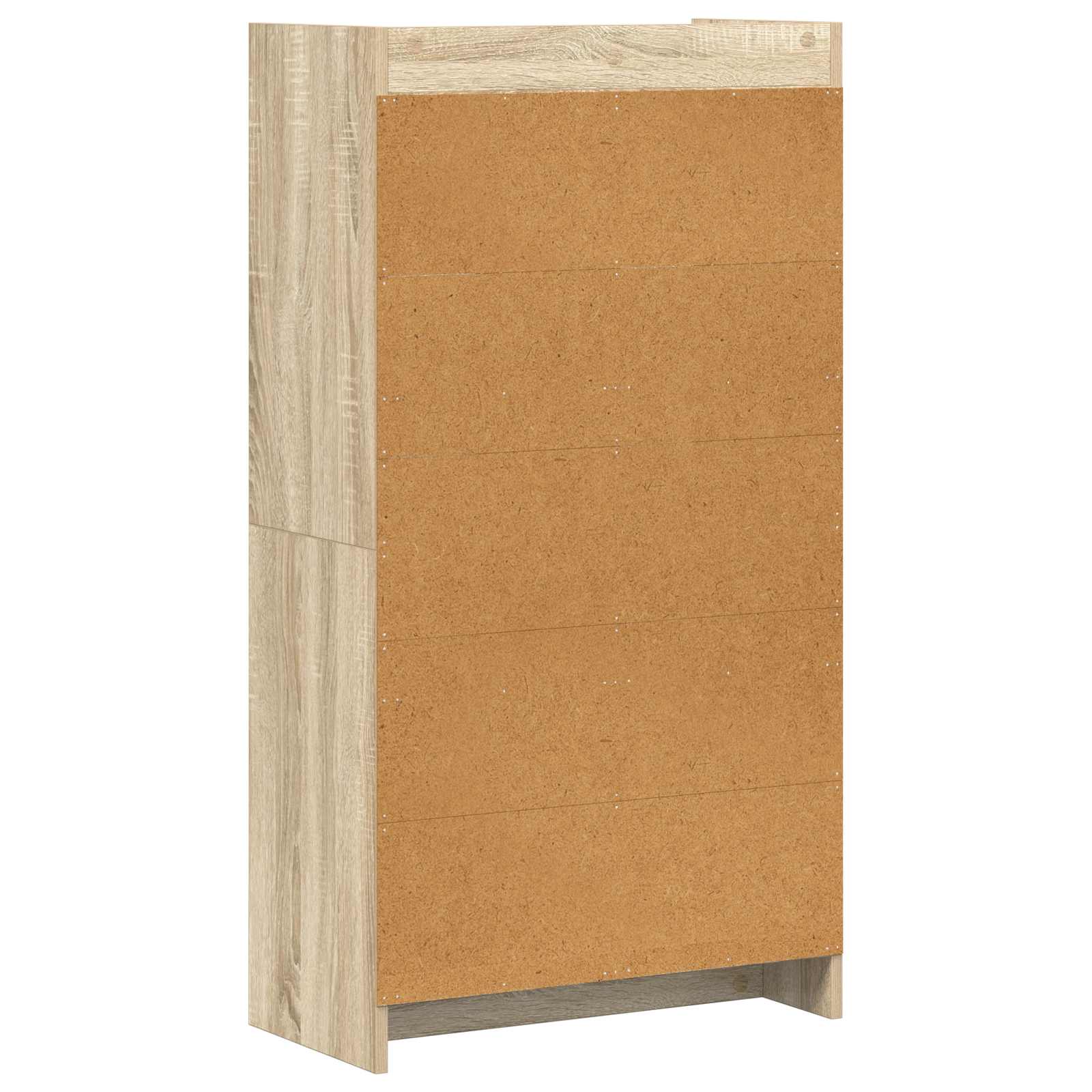 Bookcase Sonoma Oak 59 x 30 x 111 cm Engineered Wood