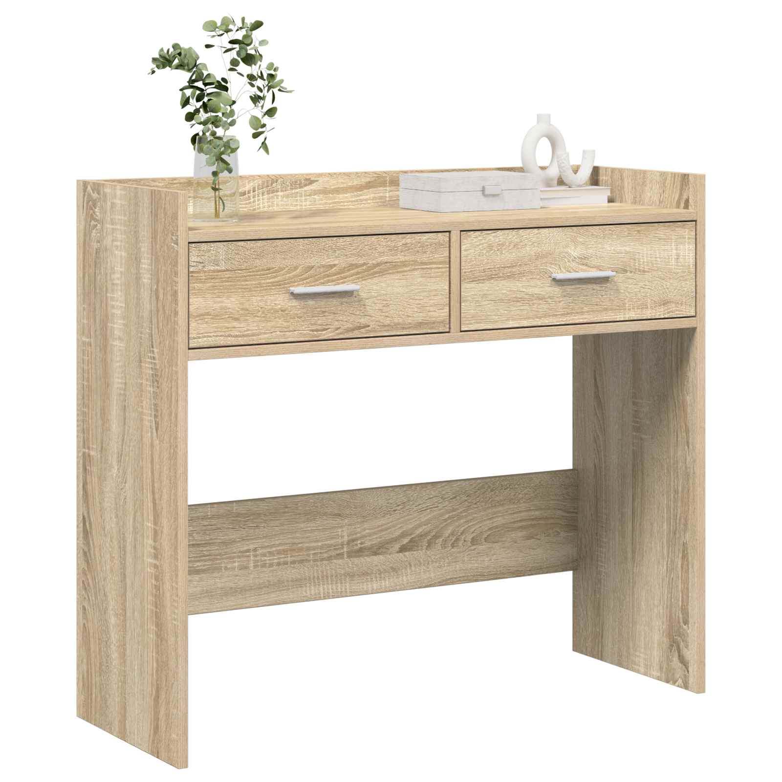 Console Table Sonoma Oak 90 x 35 x 80 cm Engineered Wood