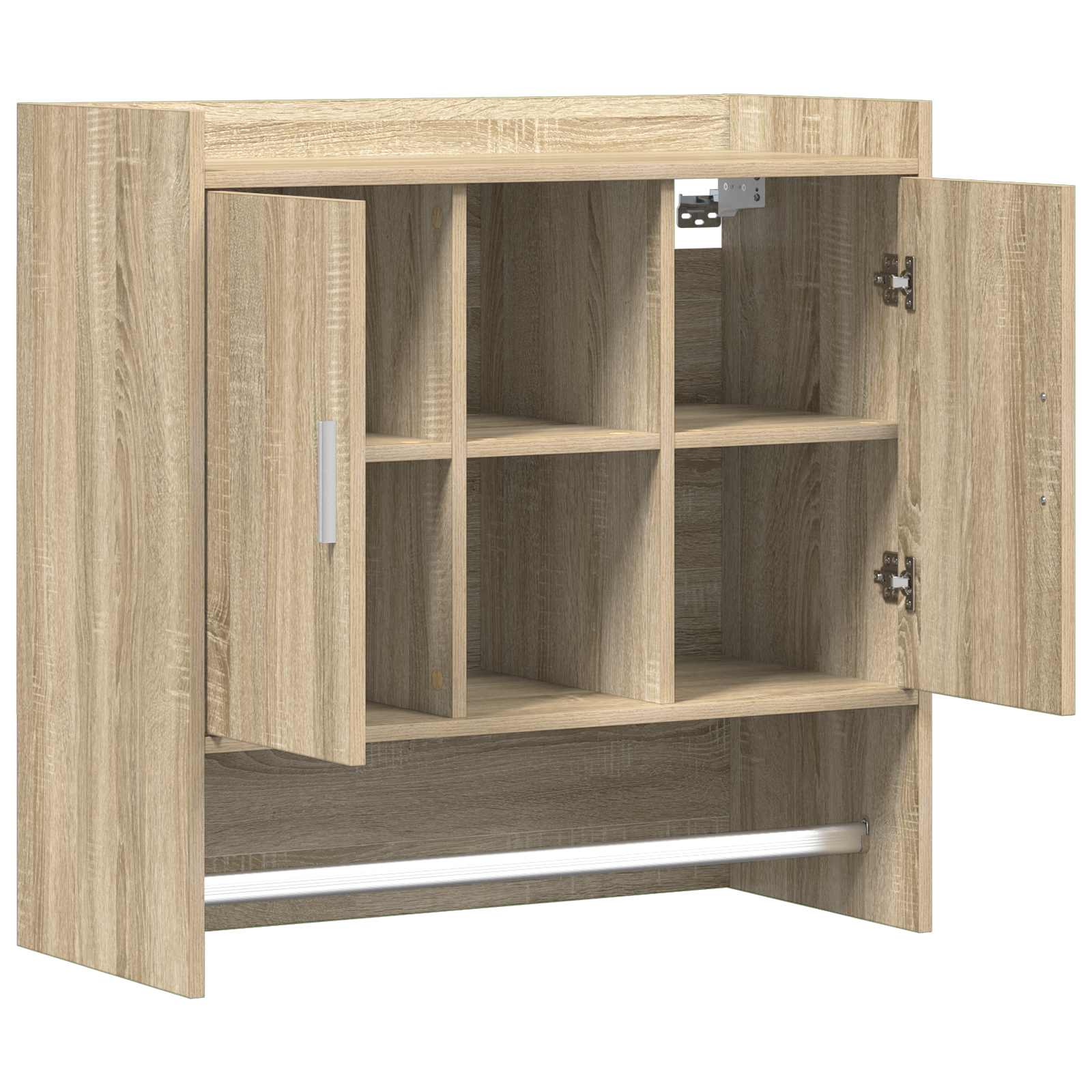 Wall Shelf Wall-Mounted Sonoma Oak 80 x 36 x 80 cm