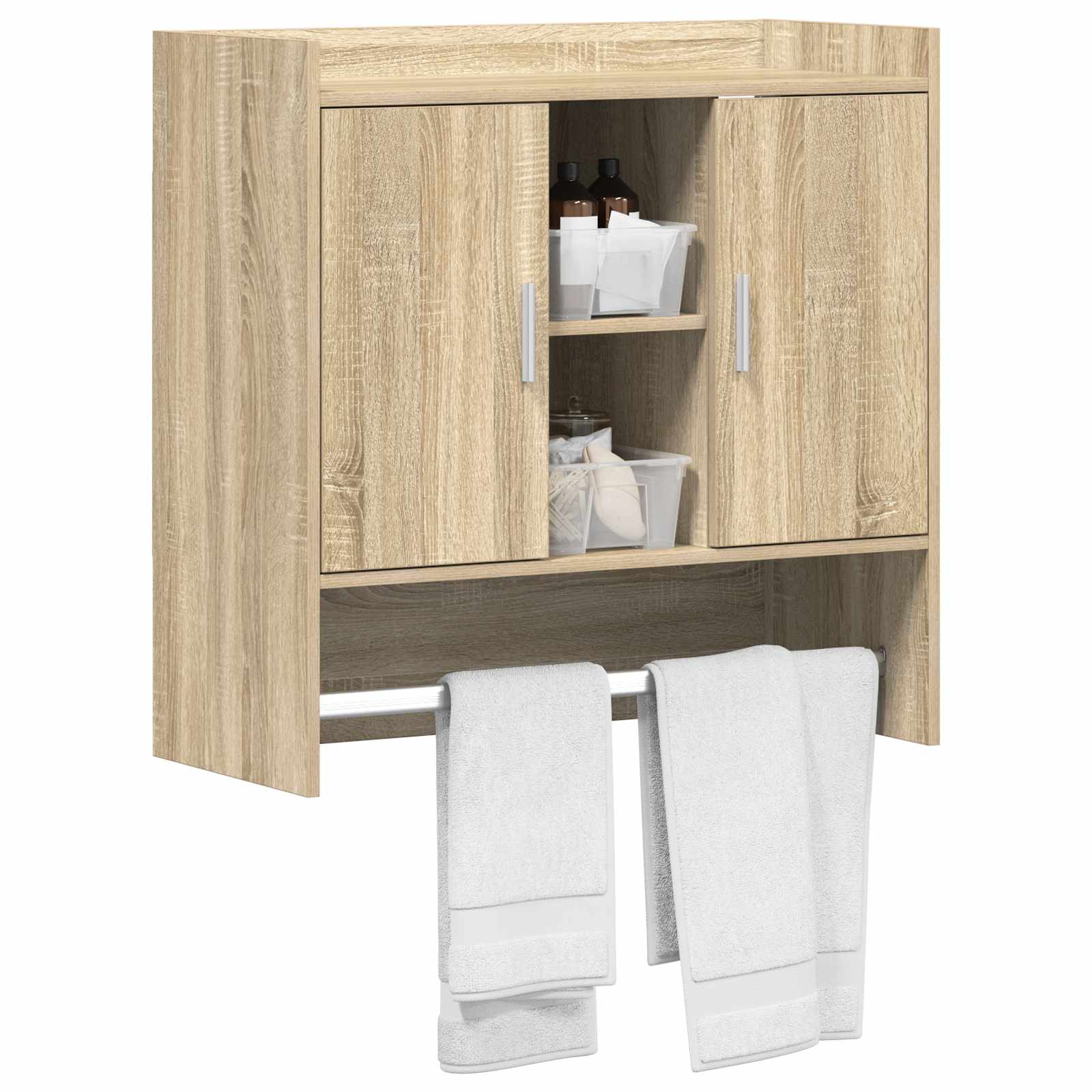 Wall Shelf Wall-Mounted Sonoma Oak 80 x 36 x 80 cm