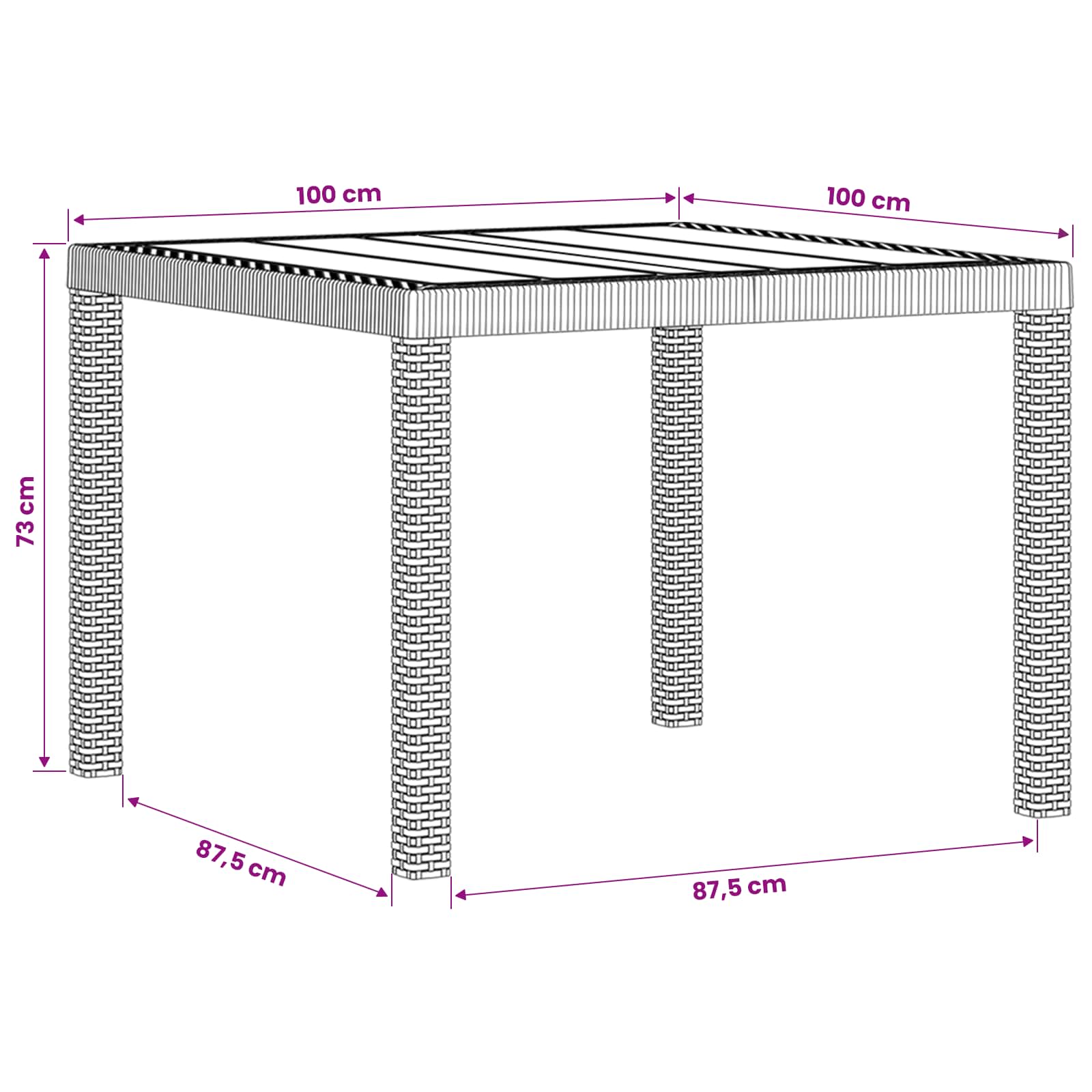 Garden Dining Set 5 pcs Anthracite PP