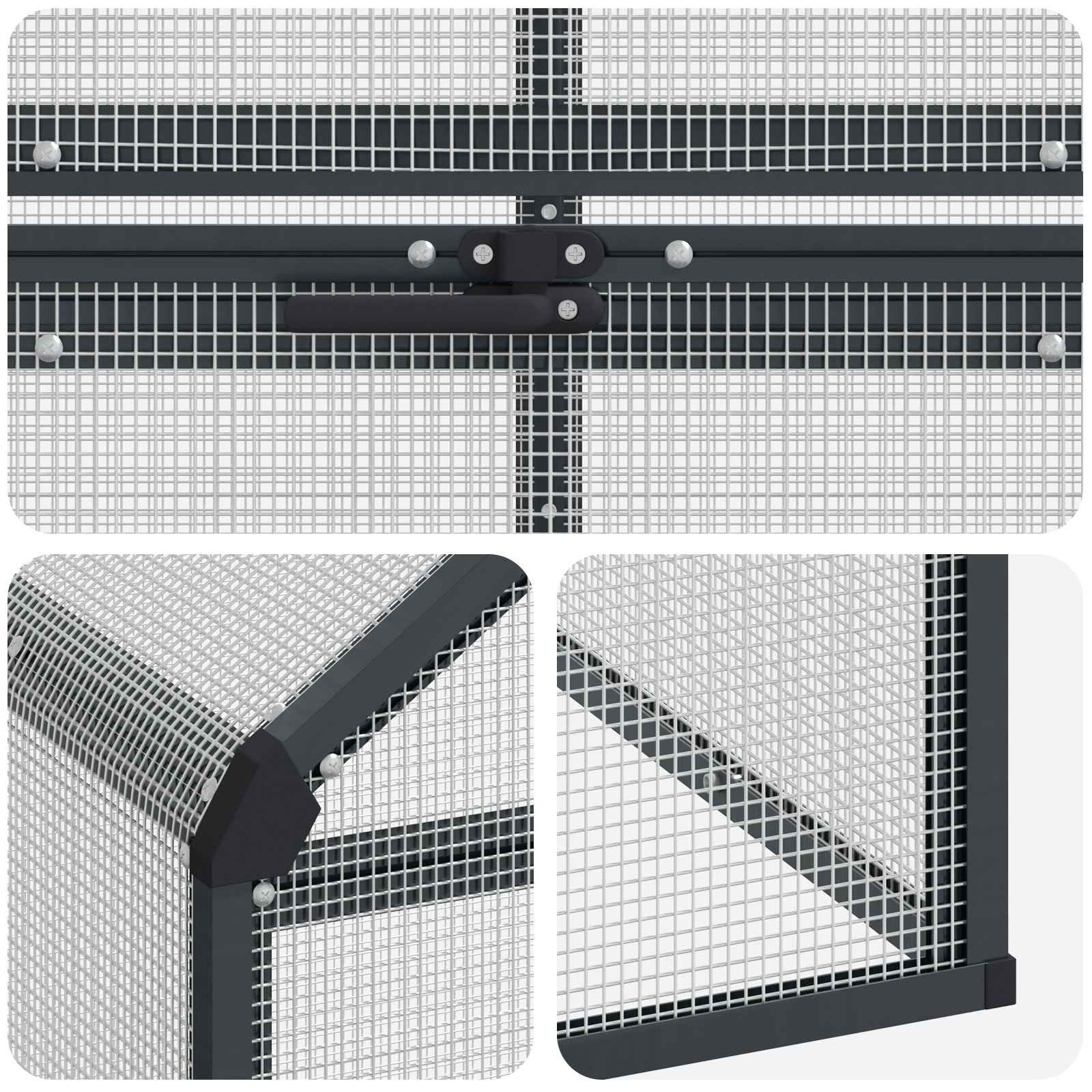 Bird Cage Anthracite 181.5 x 112.5 x 173.5 cm