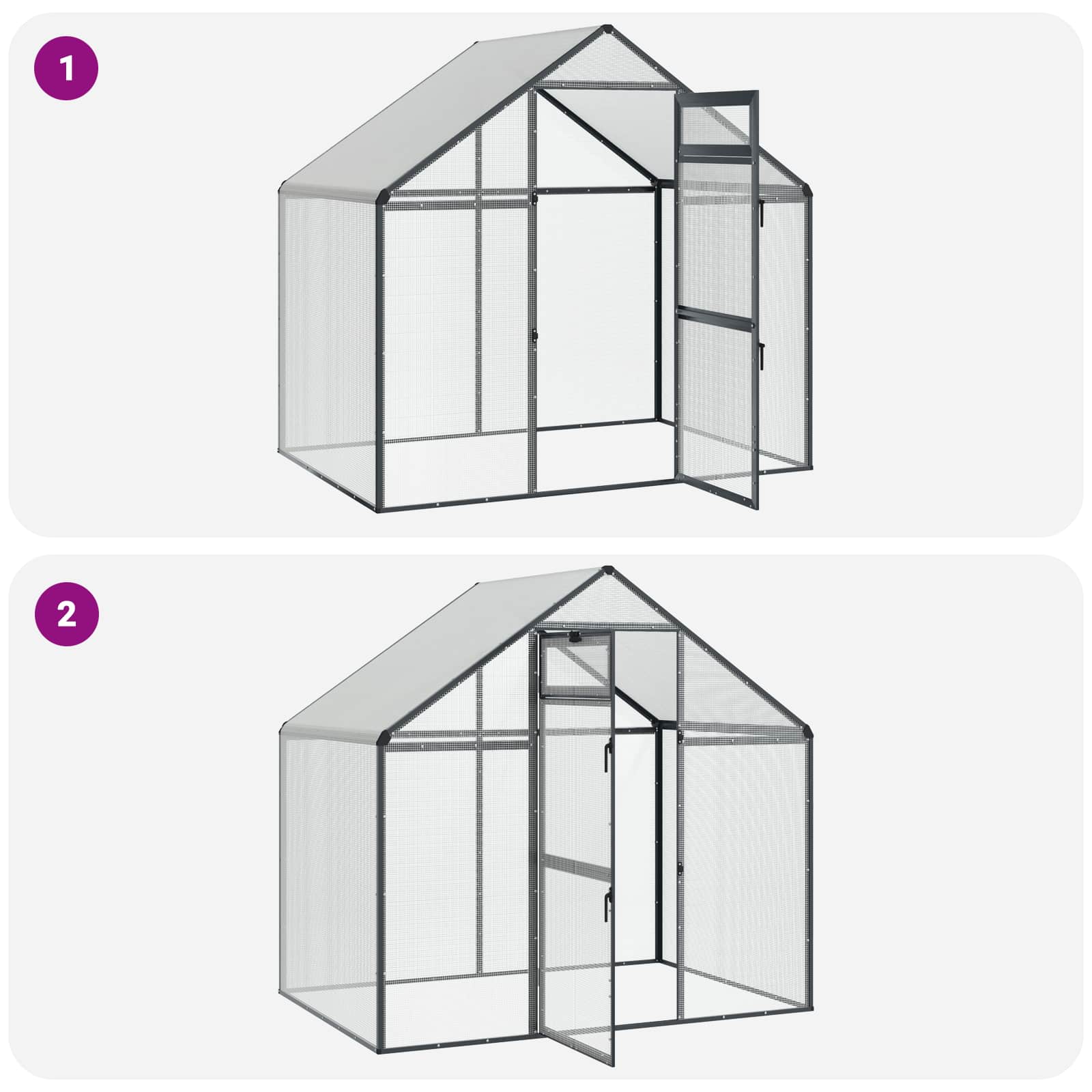 Bird Cage Anthracite 181.5 x 112.5 x 173.5 cm