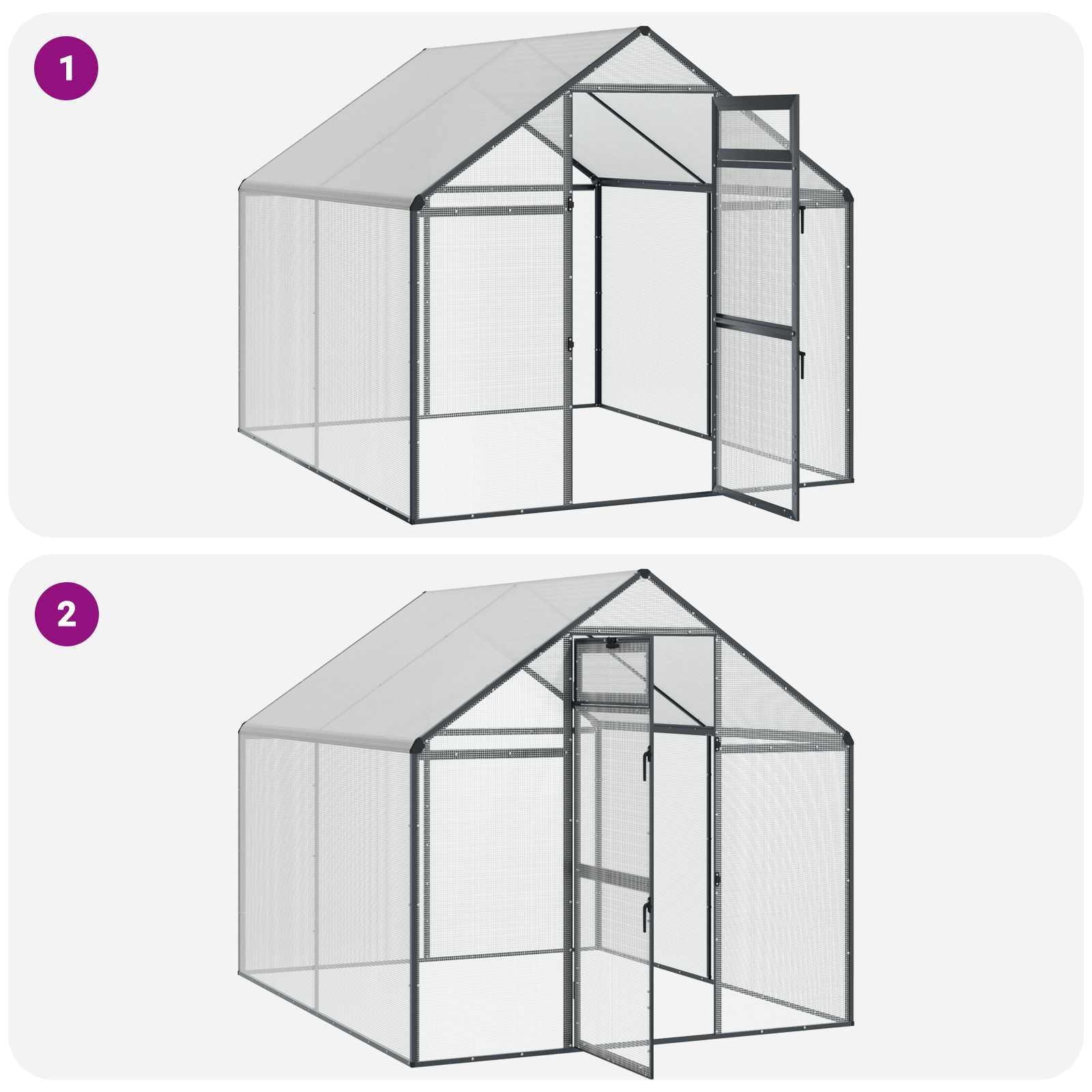 Bird Cage Anthracite 181.5 x 221 x 173.5 cm