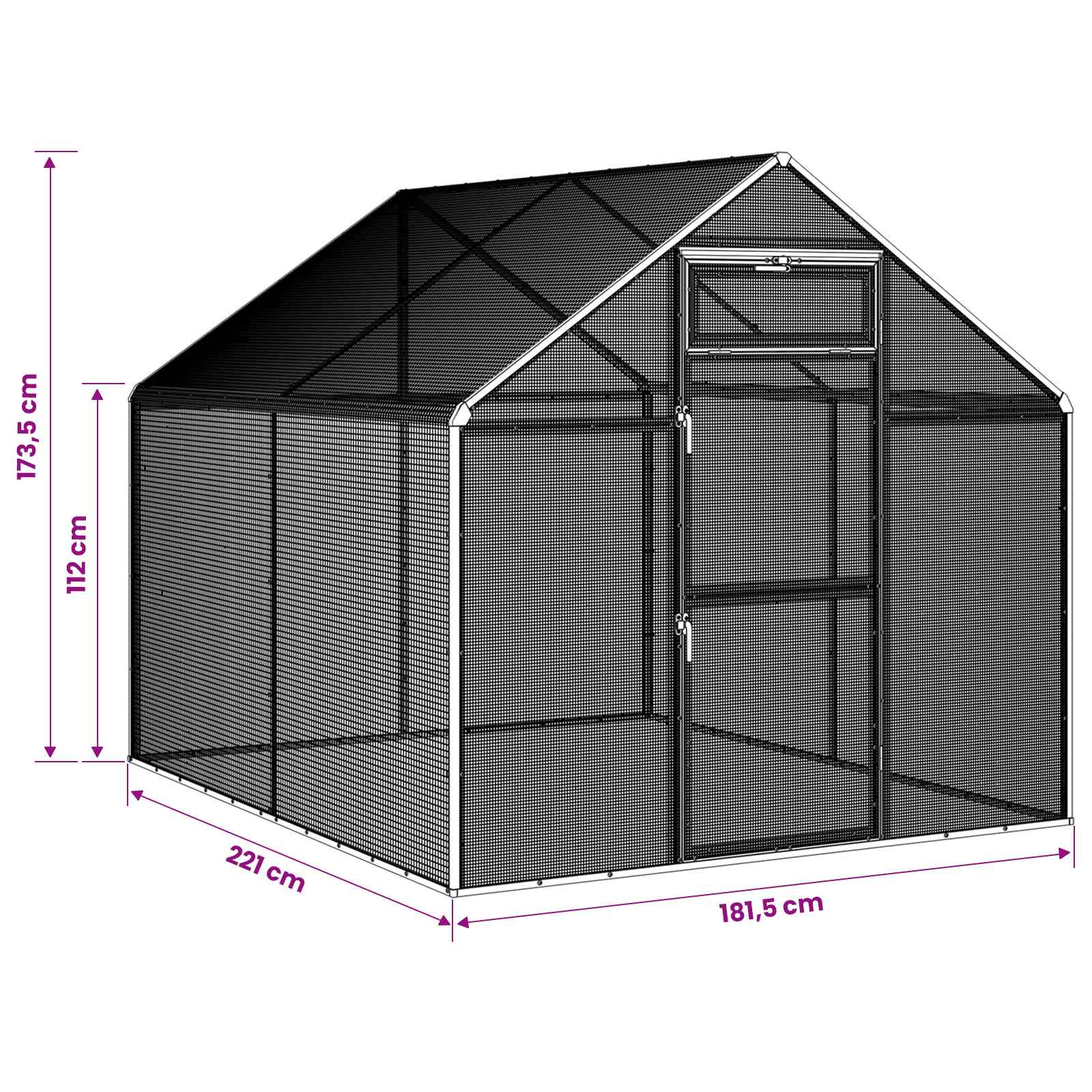 Bird Cage Anthracite 181.5 x 221 x 173.5 cm