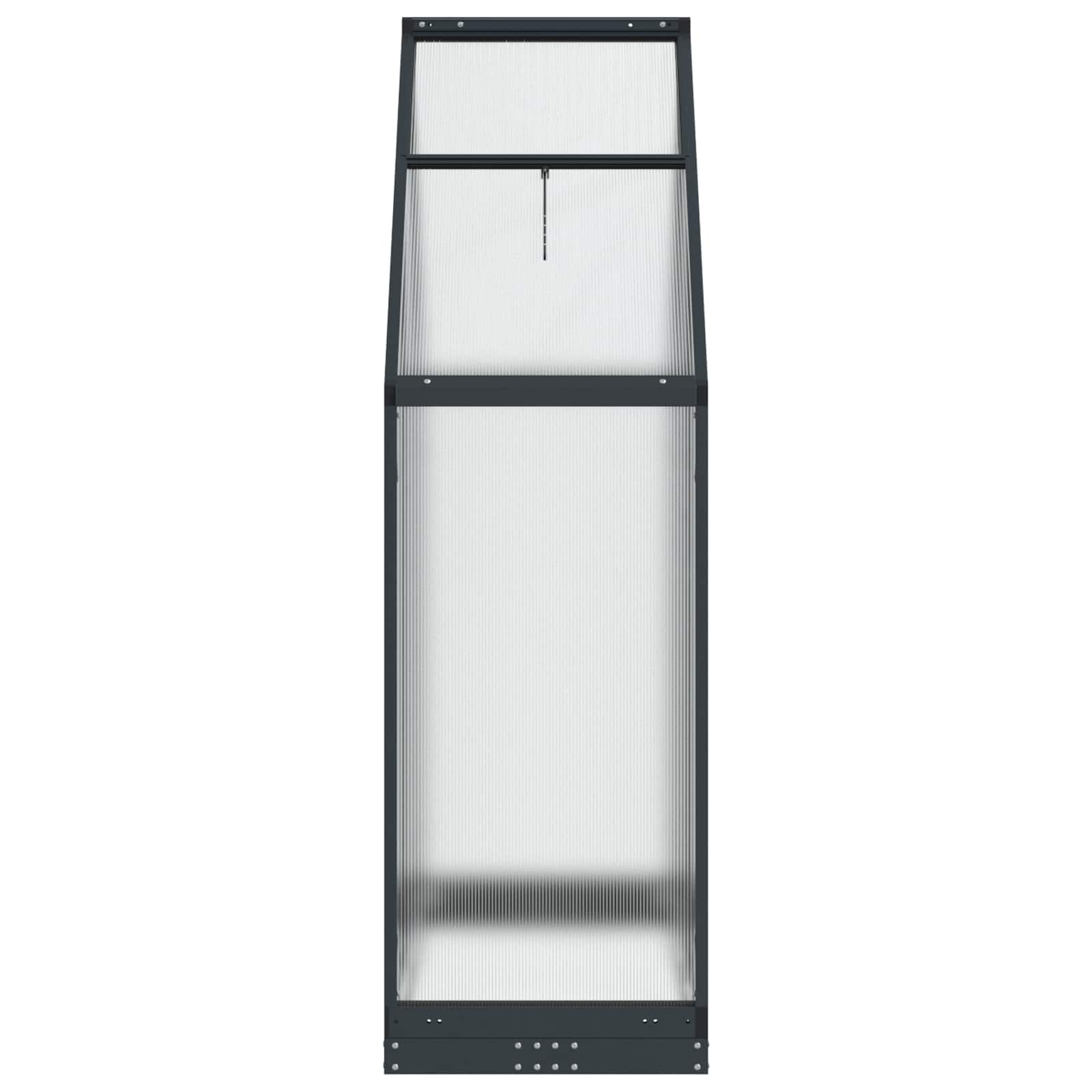 Garden Greenhouse with Door Anthracite 183.5 x 63.5 x 207 cm