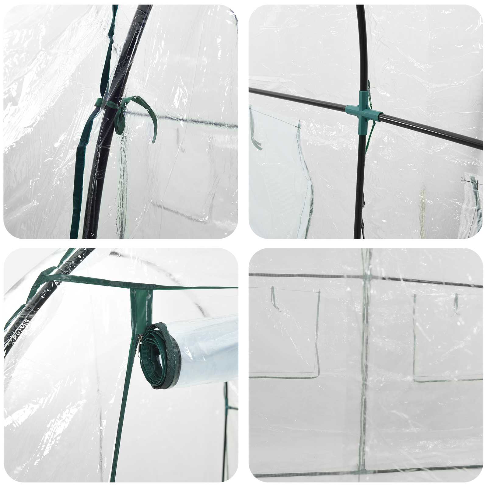 Greenhouse with Frame 160 x 200 x 192.5 cm PVC Transparent