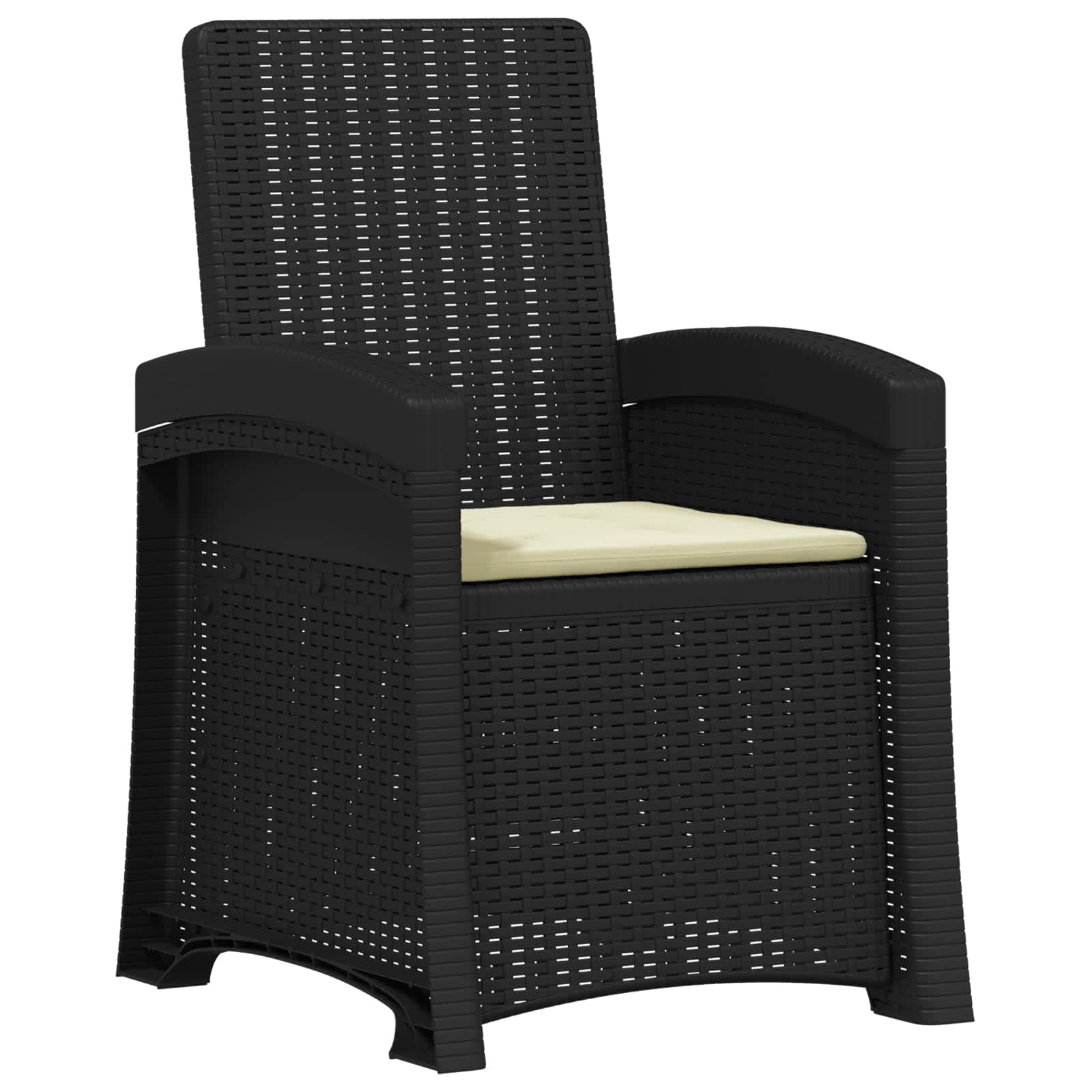 Reclining garden chair in rattan style 2 pcs