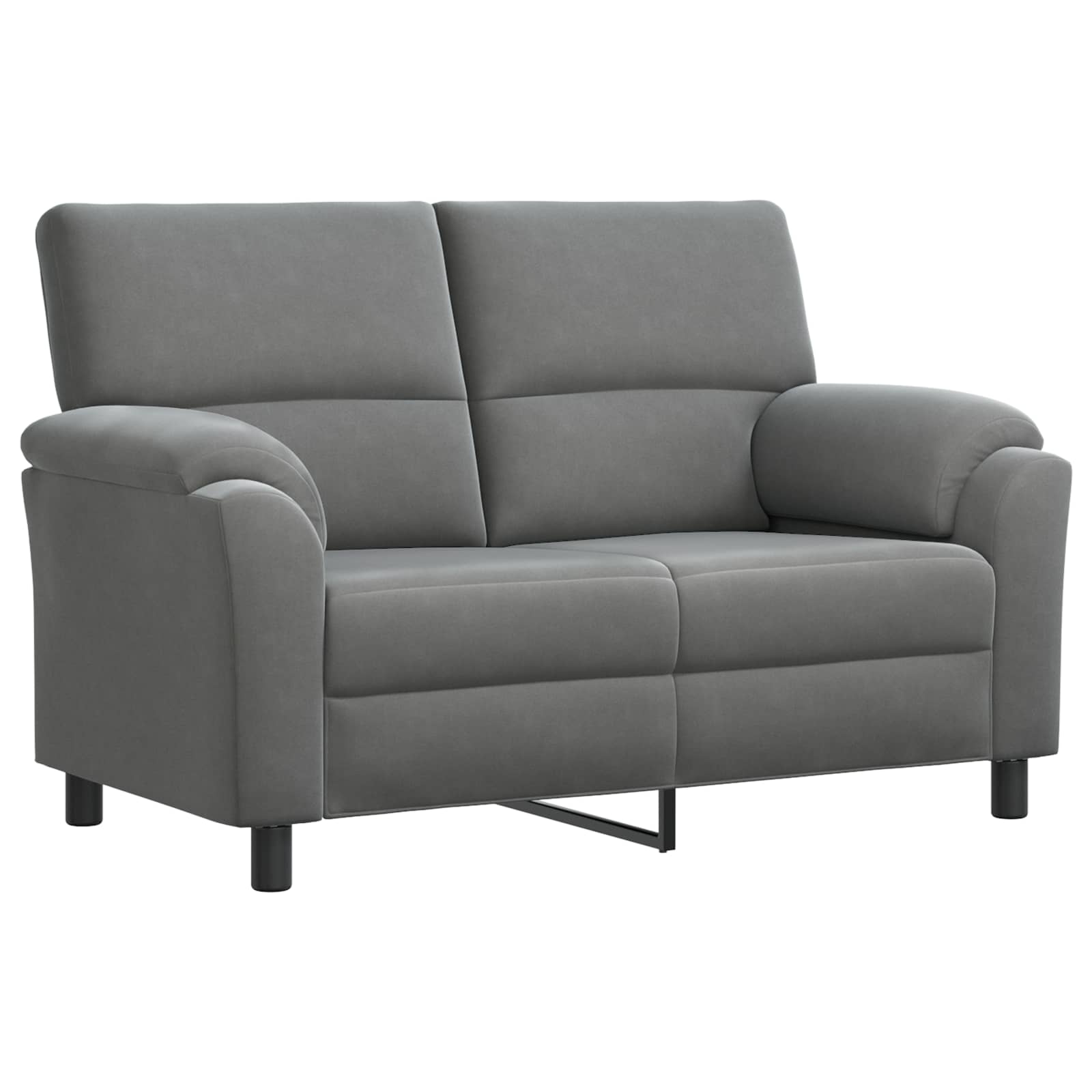 Sofa Set 2 pcs Dark Grey Velvet