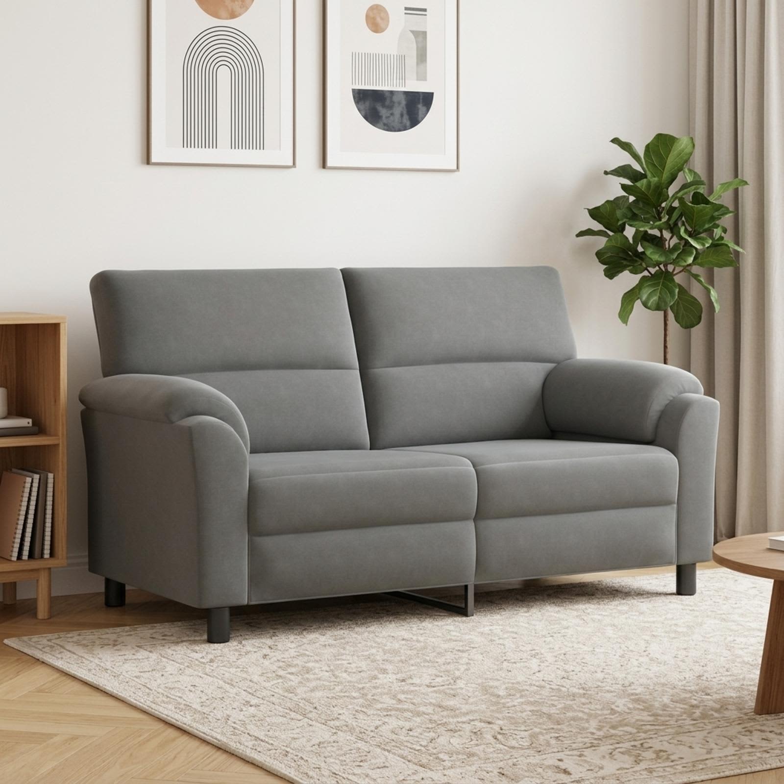 Sofa Dark Grey 174 x 85 x 93 cm Velvet