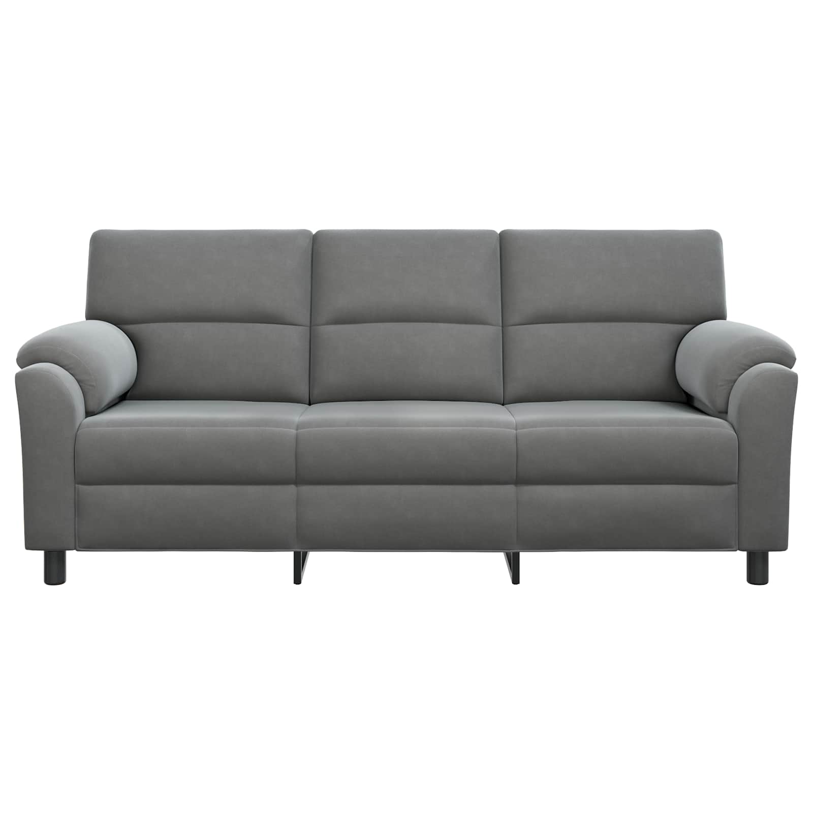 Sofa Dark Grey 214 x 85 x 93 cm Velvet
