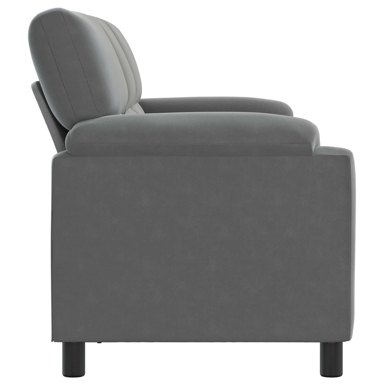 Sofa Dark Grey 214 x 85 x 93 cm Velvet