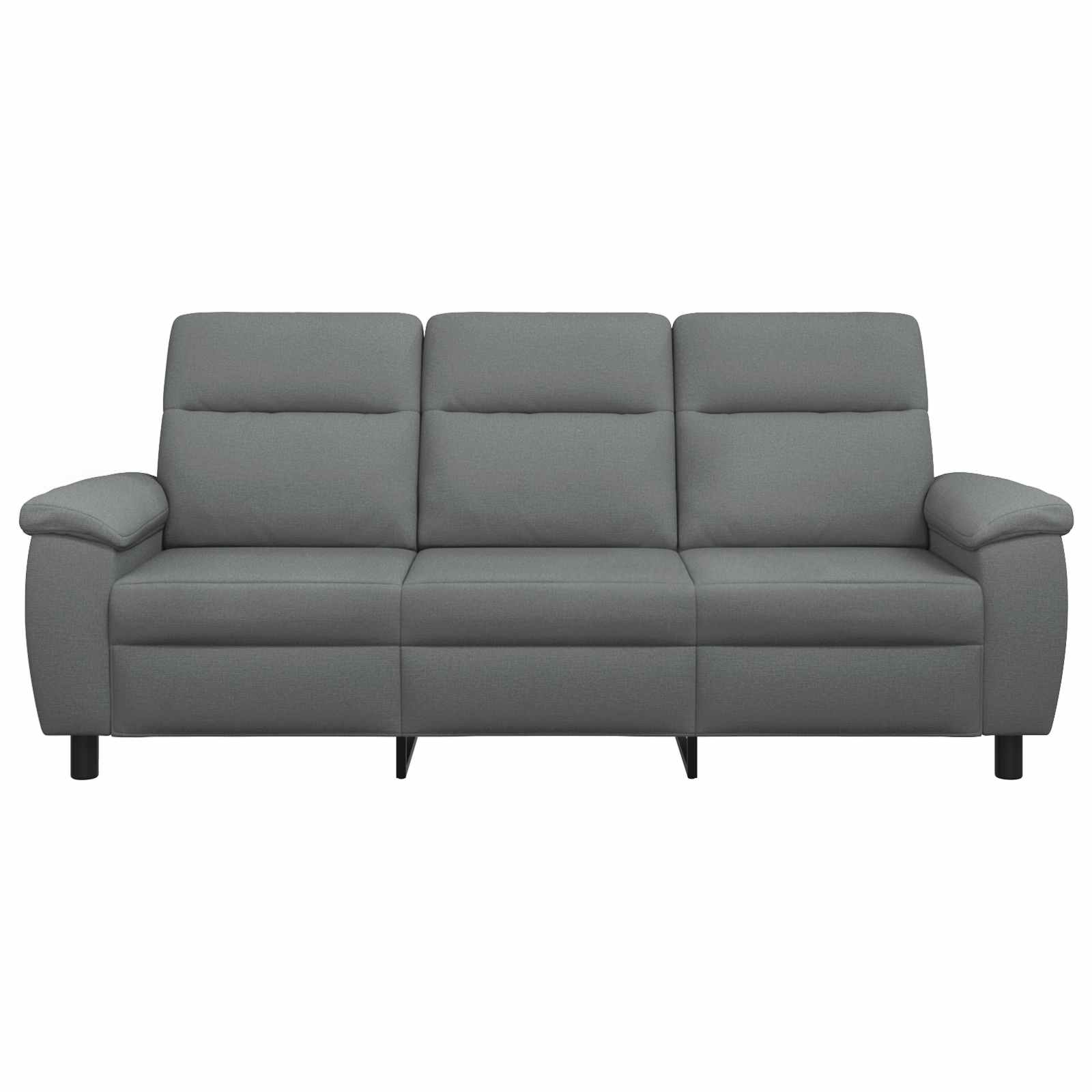 Sofa Dark Grey 214 x 90 x 95 cm Fabric