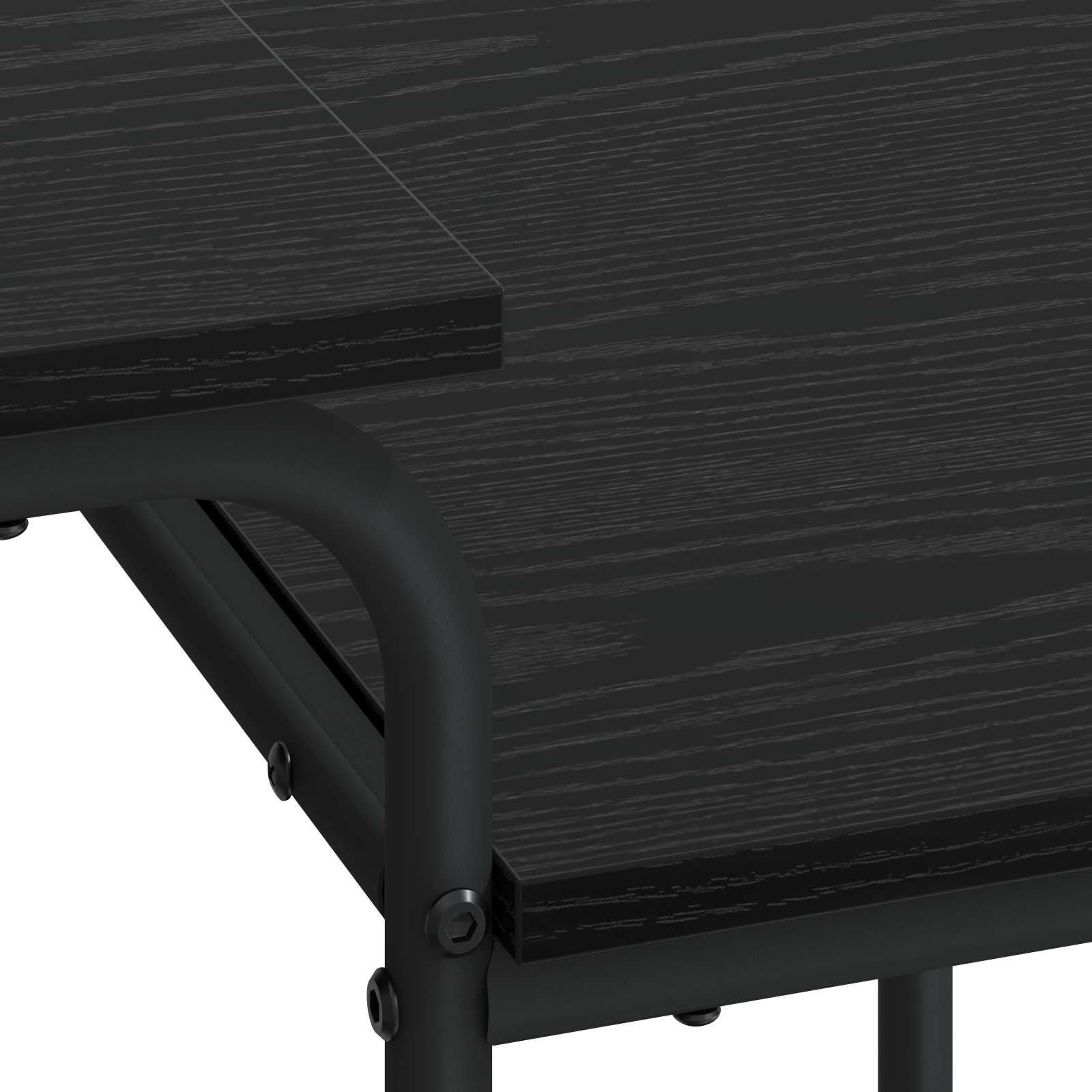 Desk with Storage Black Oak 100 x 50 x 75 cm